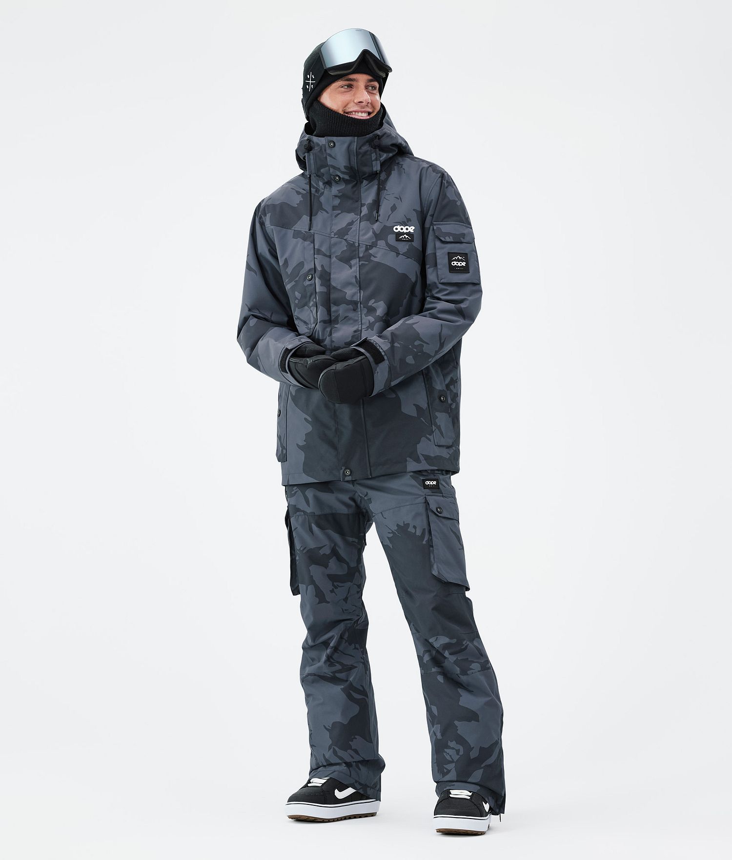 Pantalons de snowboard iconiques Dope pour homme, Camo bleu métallique