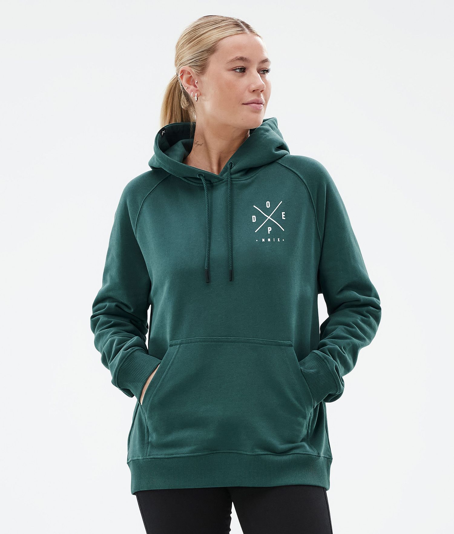 Dope Common W Hoodie Femme 2X-Up Vert Bouteille