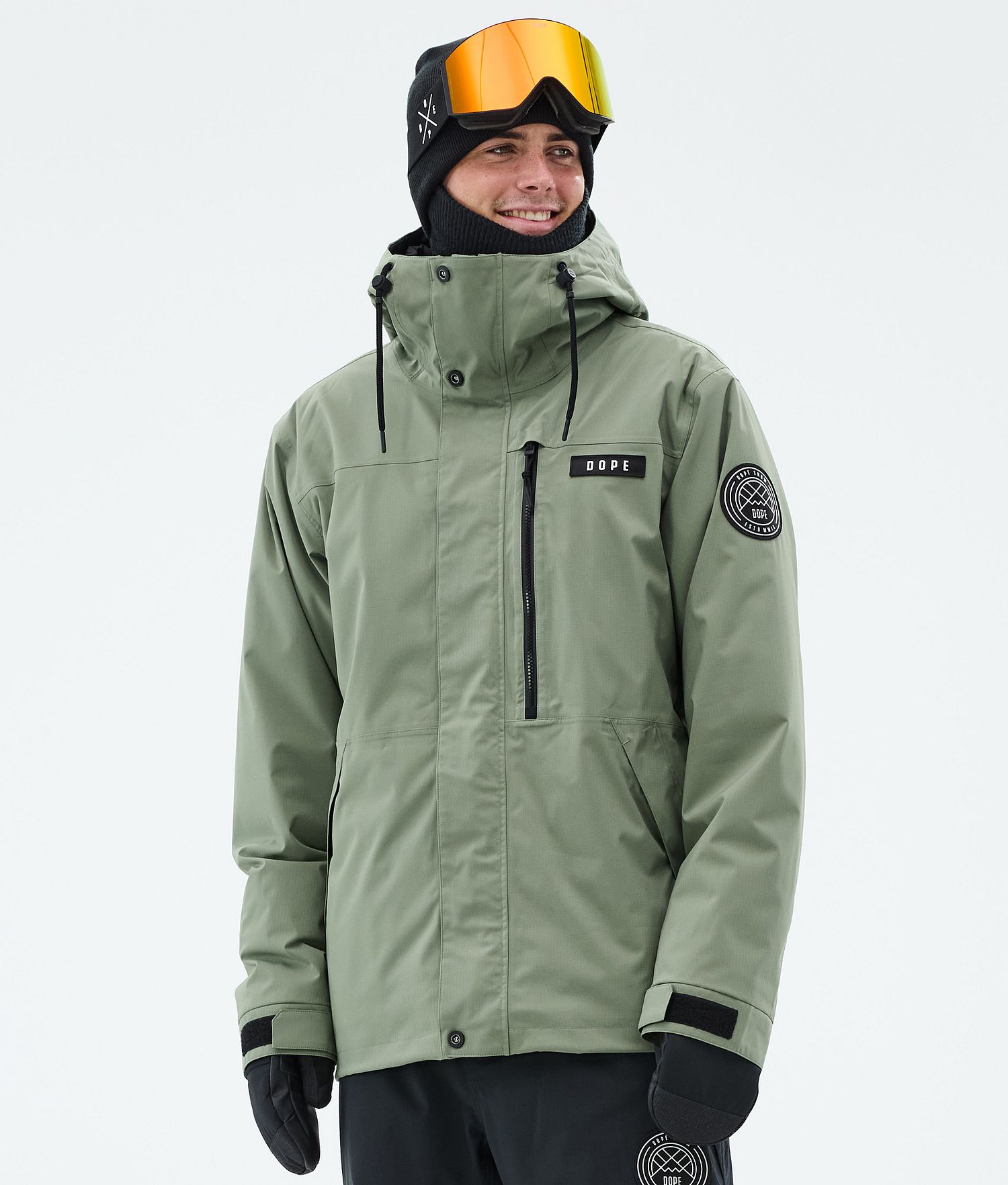 Dope Blizzard Veste de Snowboard à Fermeture Éclair Intégrale Homme Vert Mousse