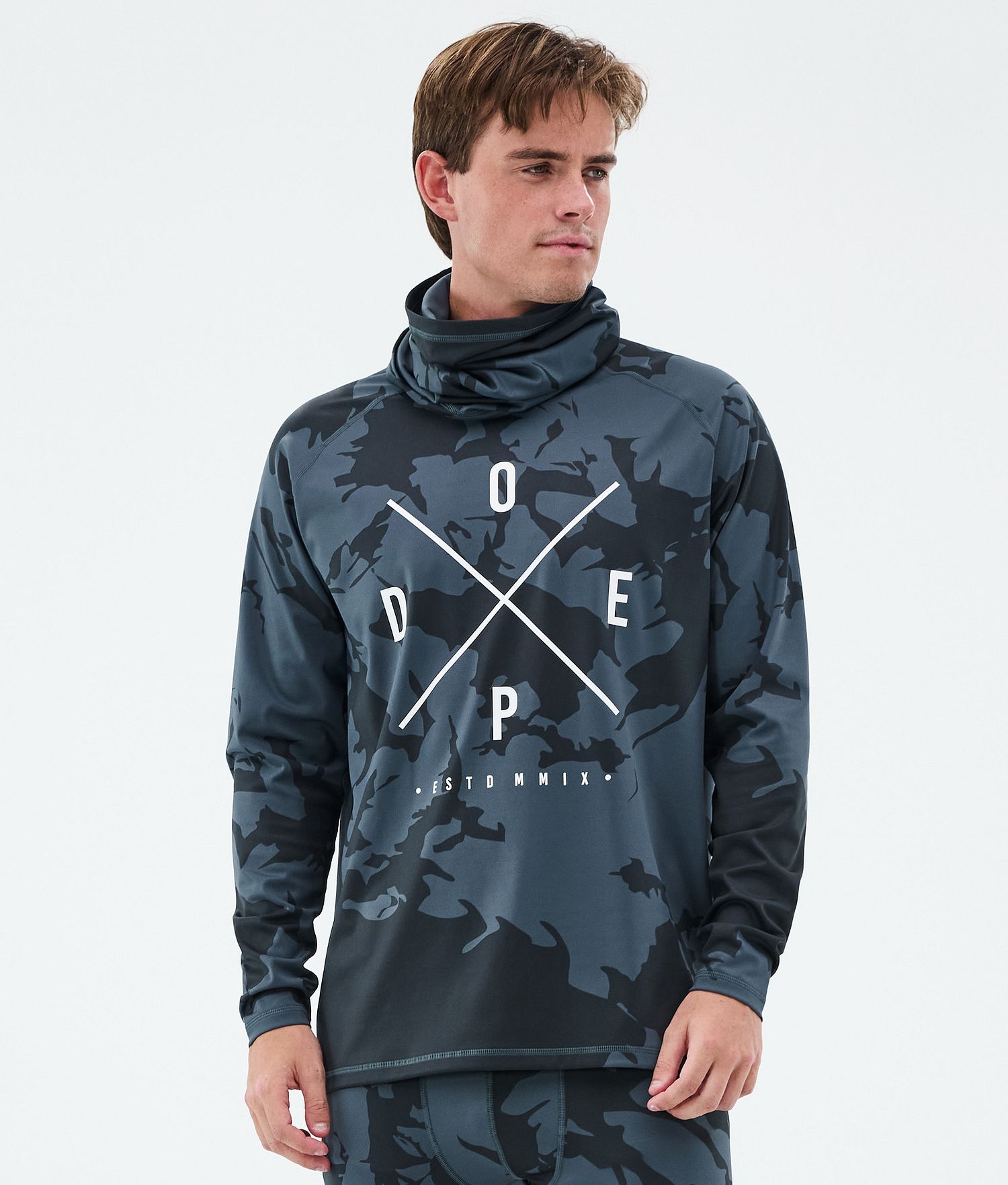 Dope Snuggle Base Layer Top Homme 2X-Up Bleu Métallique Camo