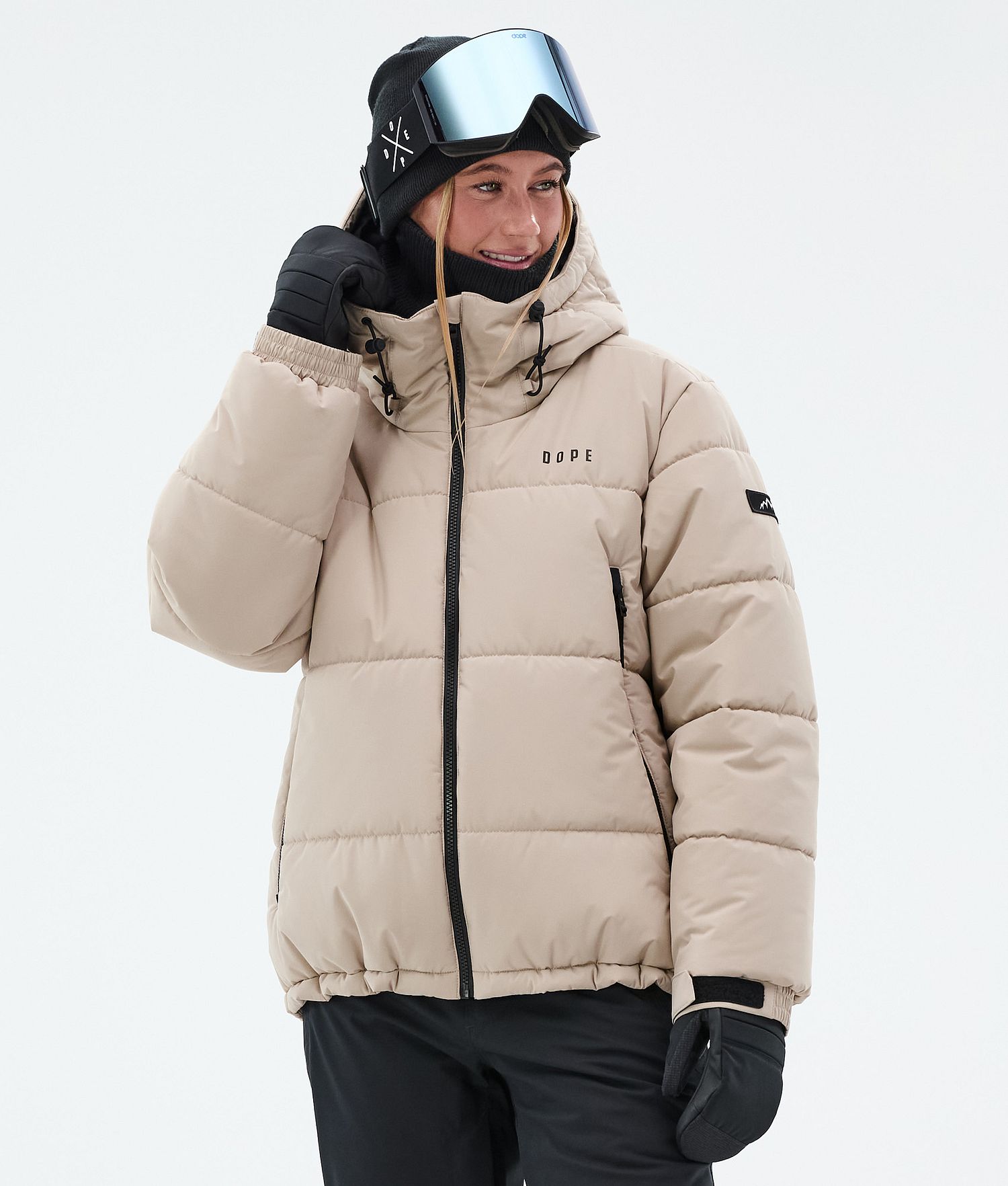 Dope Puffer W Full Zip Veste de Snowboard Femme Sable