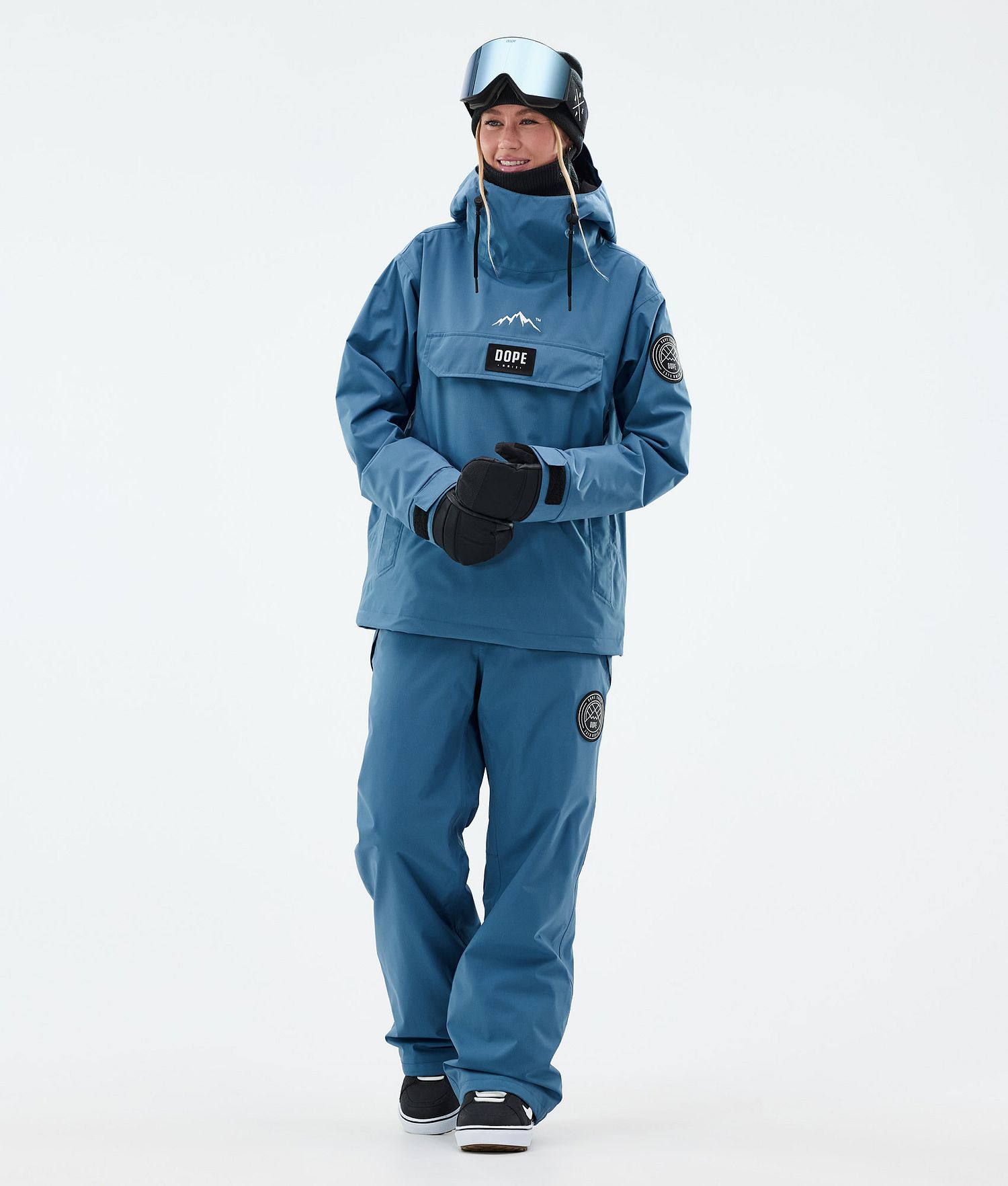 Pantalons de snowboard Dope Blizzard W Femme Bleu Steel