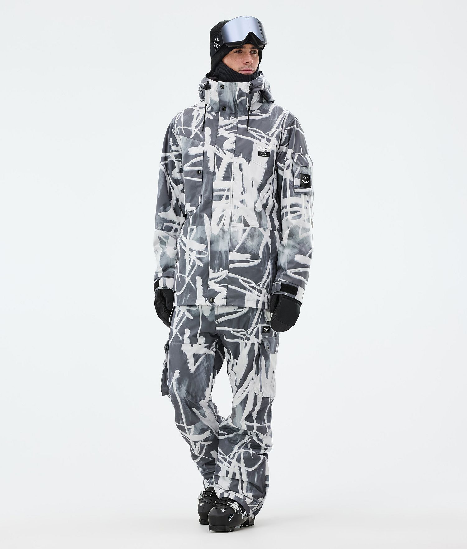 Veste de ski Dope Adept Homme Scribble Black