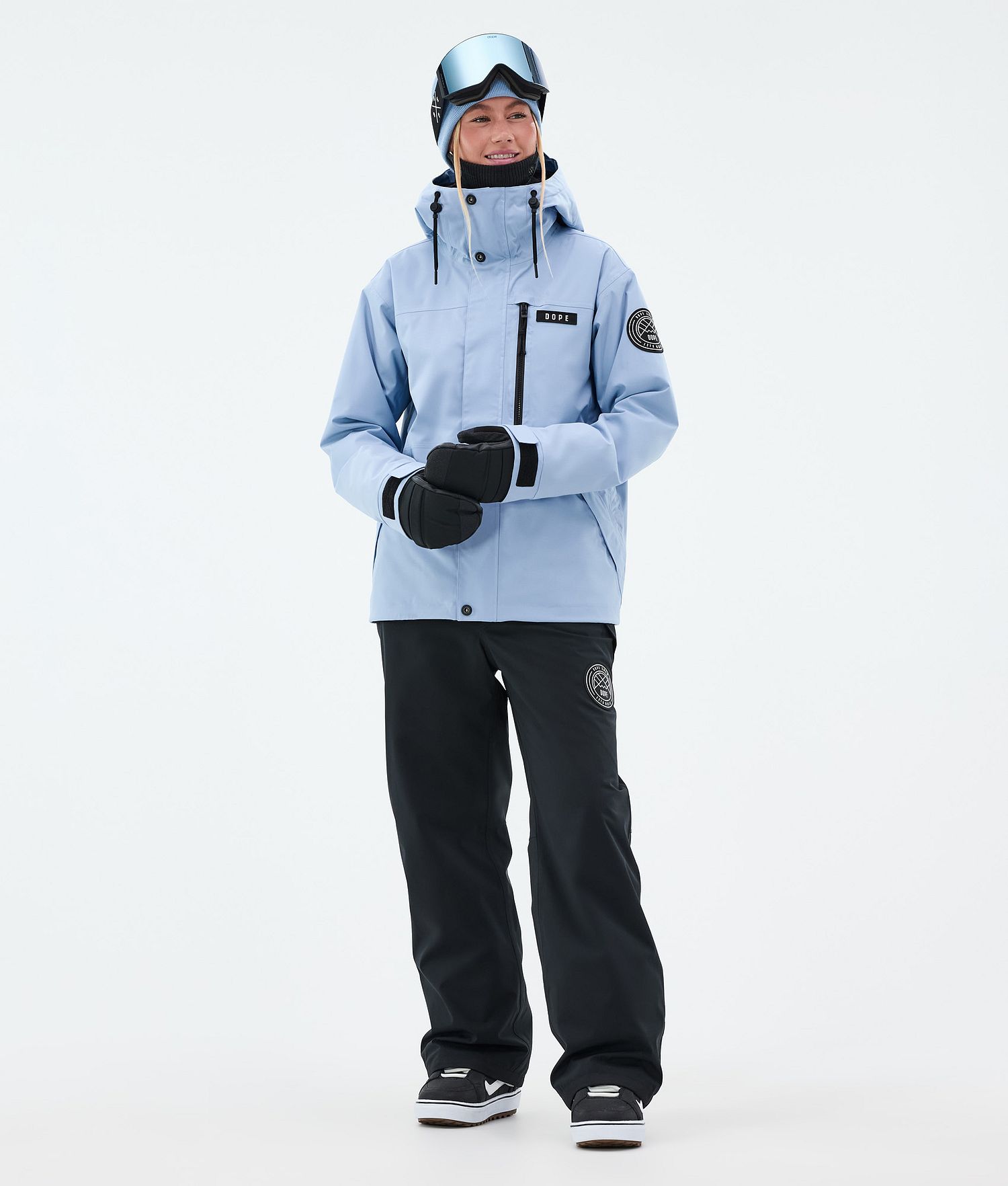 Dope Blizzard W Full Zip Snowboard Jacket Femme Bleu Clair