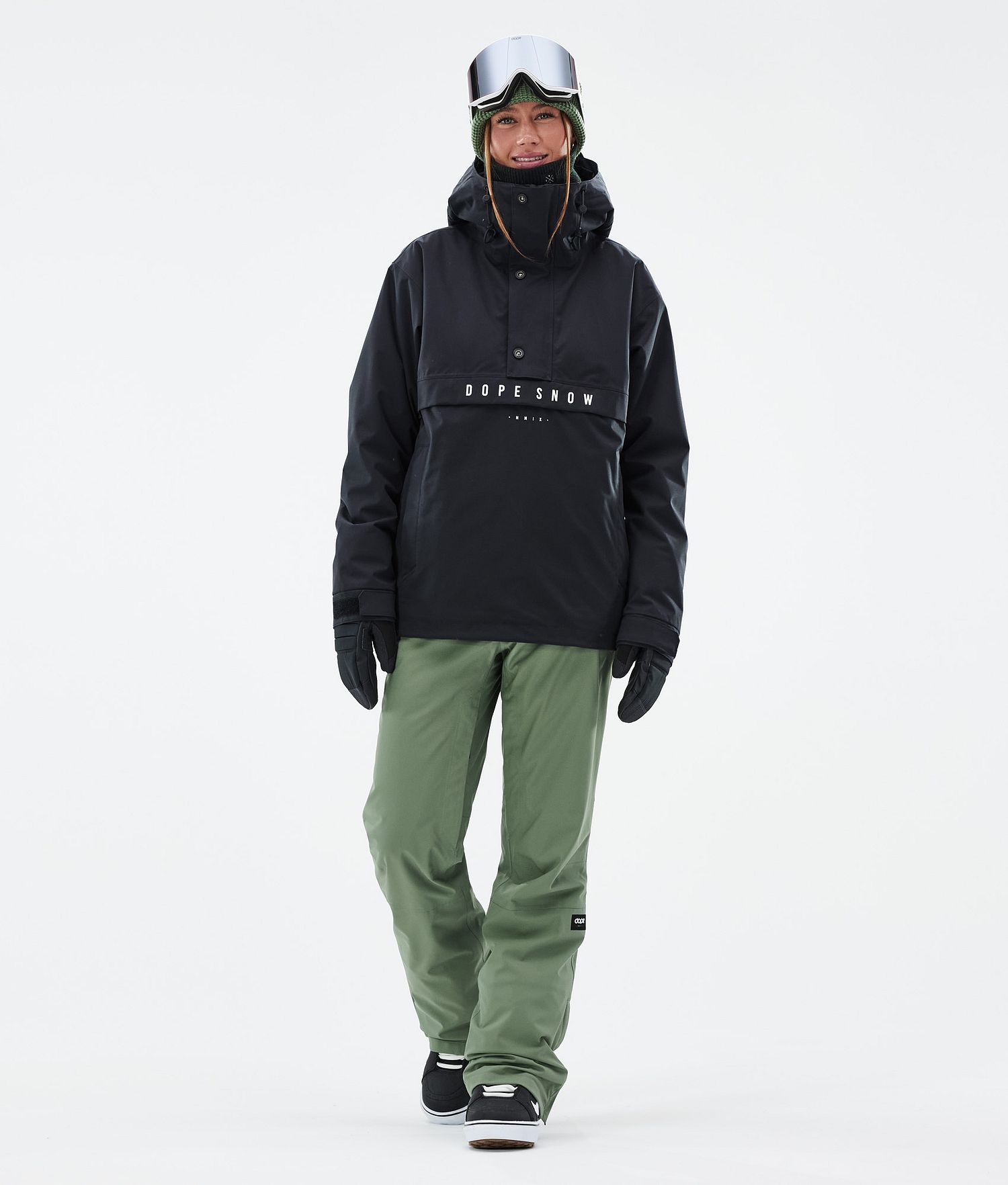 Pantalons de snowboard Dope Con Femme Vert mousse