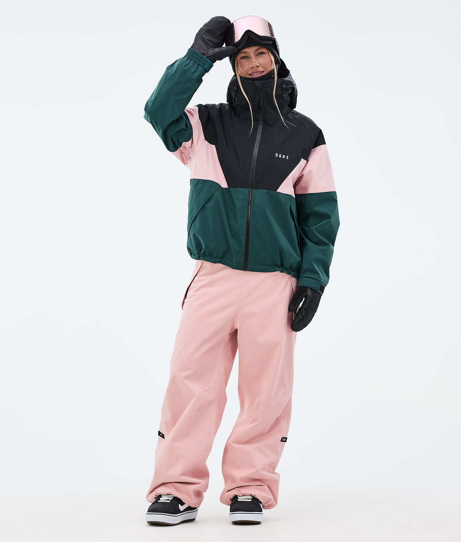 Pantalons de snowboard Dope Big W pour femmes, rose poudré doux