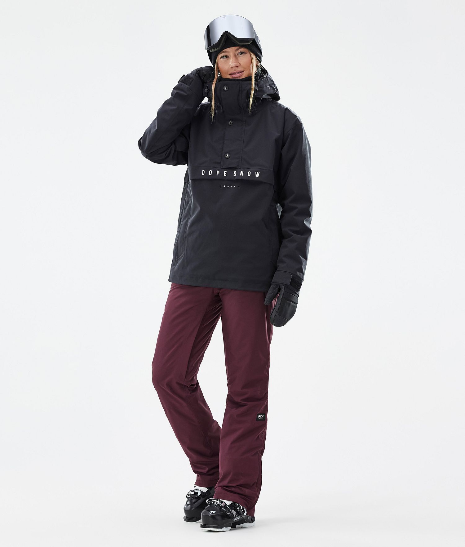 Pantalons de ski Dope Con Femme Bordeaux