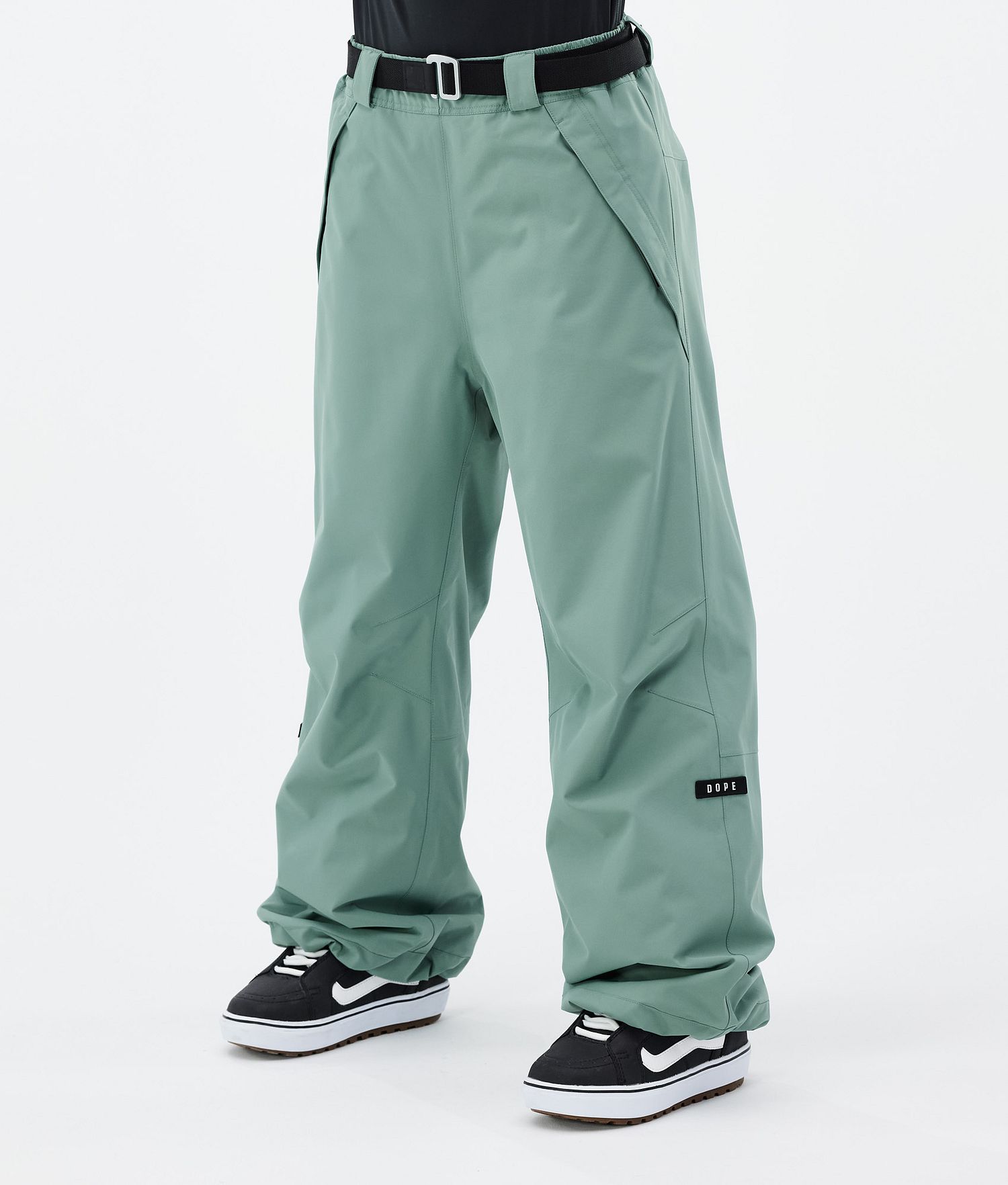 Pantalons de snowboard Dope Big W 2024 pour femmes, vert délavé