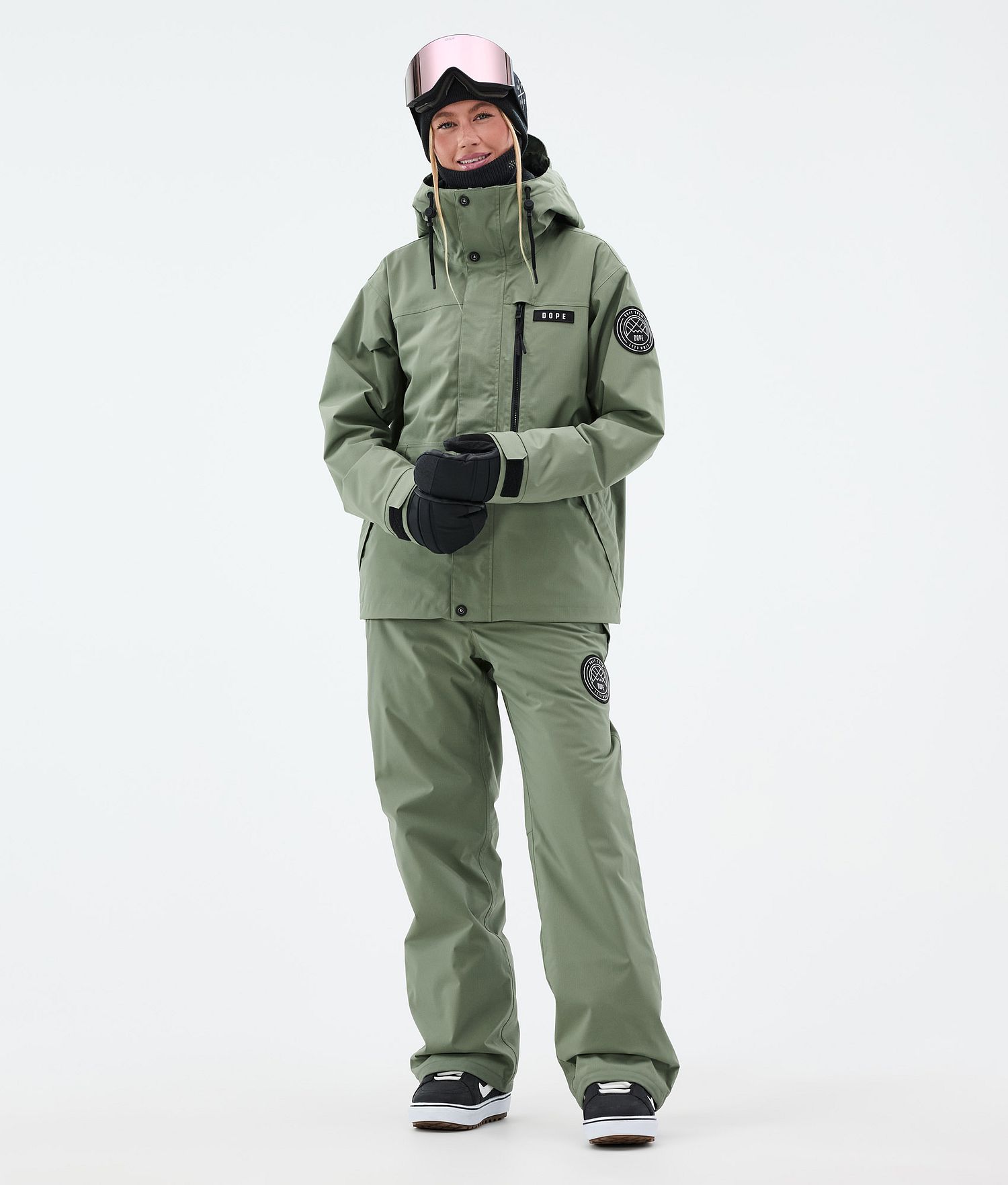 Pantalon de snowboard Dope Blizzard Femme Vert mousse