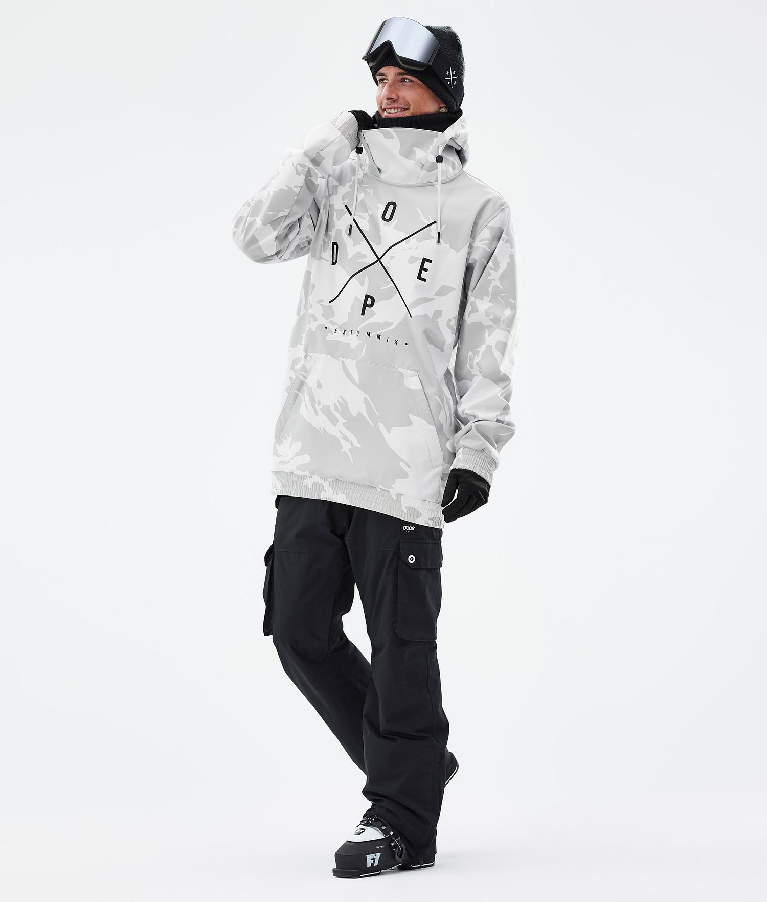 Combinaison de ski Yeti pour homme gris camouflage/noir