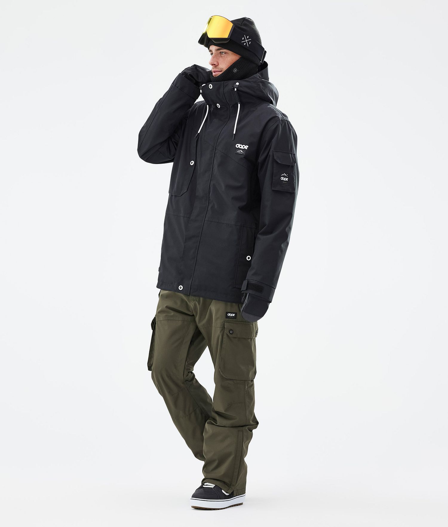 Pantalons de snowboard iconiques Dope pour homme Olive Vert