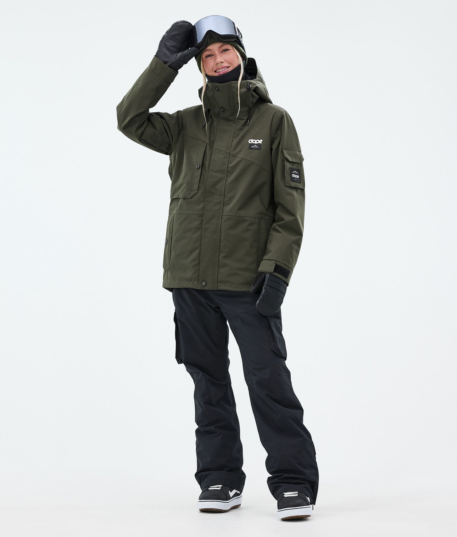Dope Adept W Snowboard Jacket Femme Olive Green