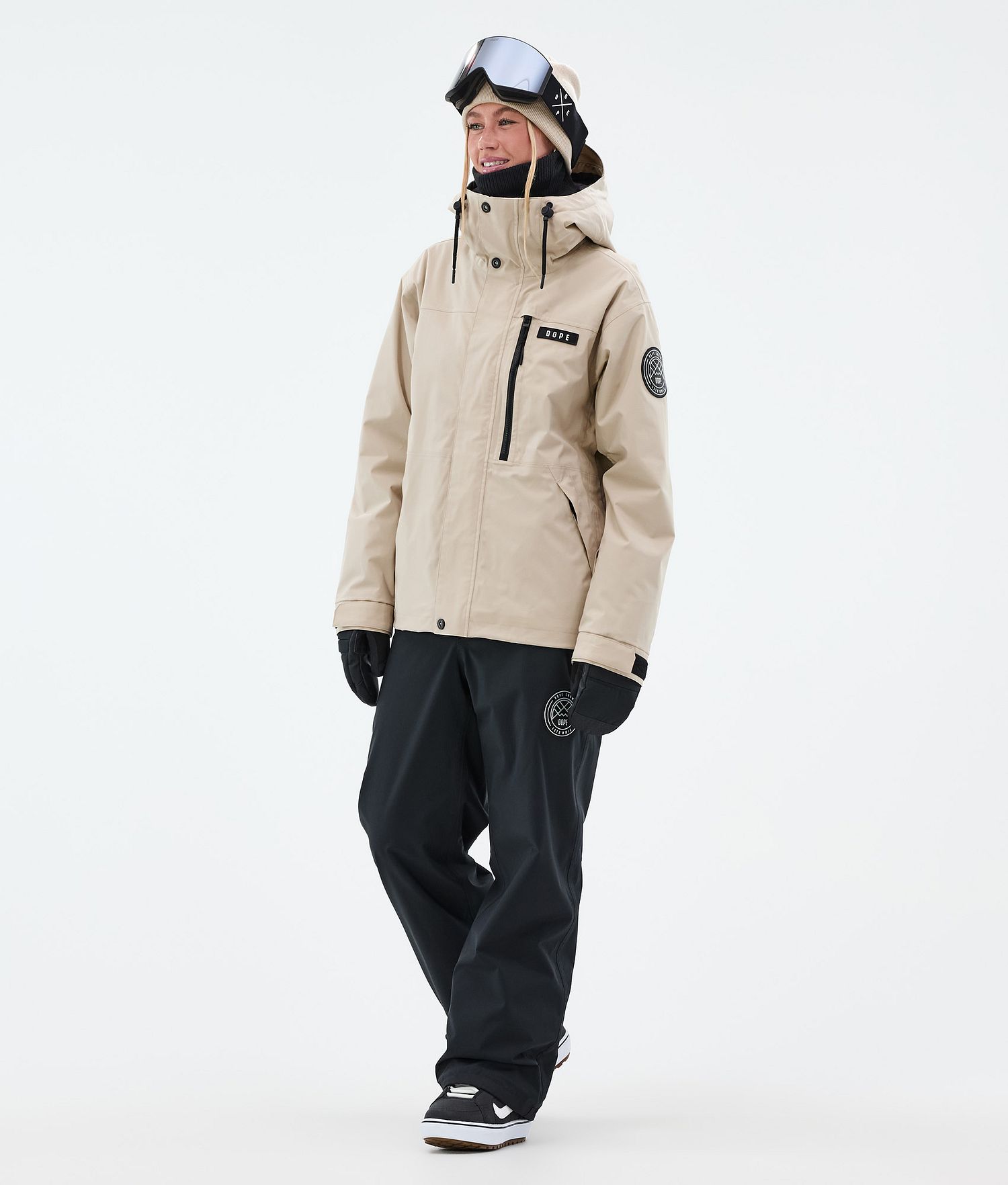 Dope Blizzard W Full Zip Snowboard Jacket Femme Sable