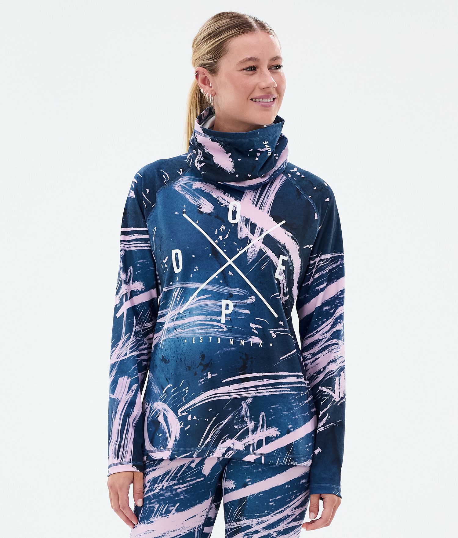Dope Snuggle W Base Layer Top Femme 2X-Up Carvings Pink