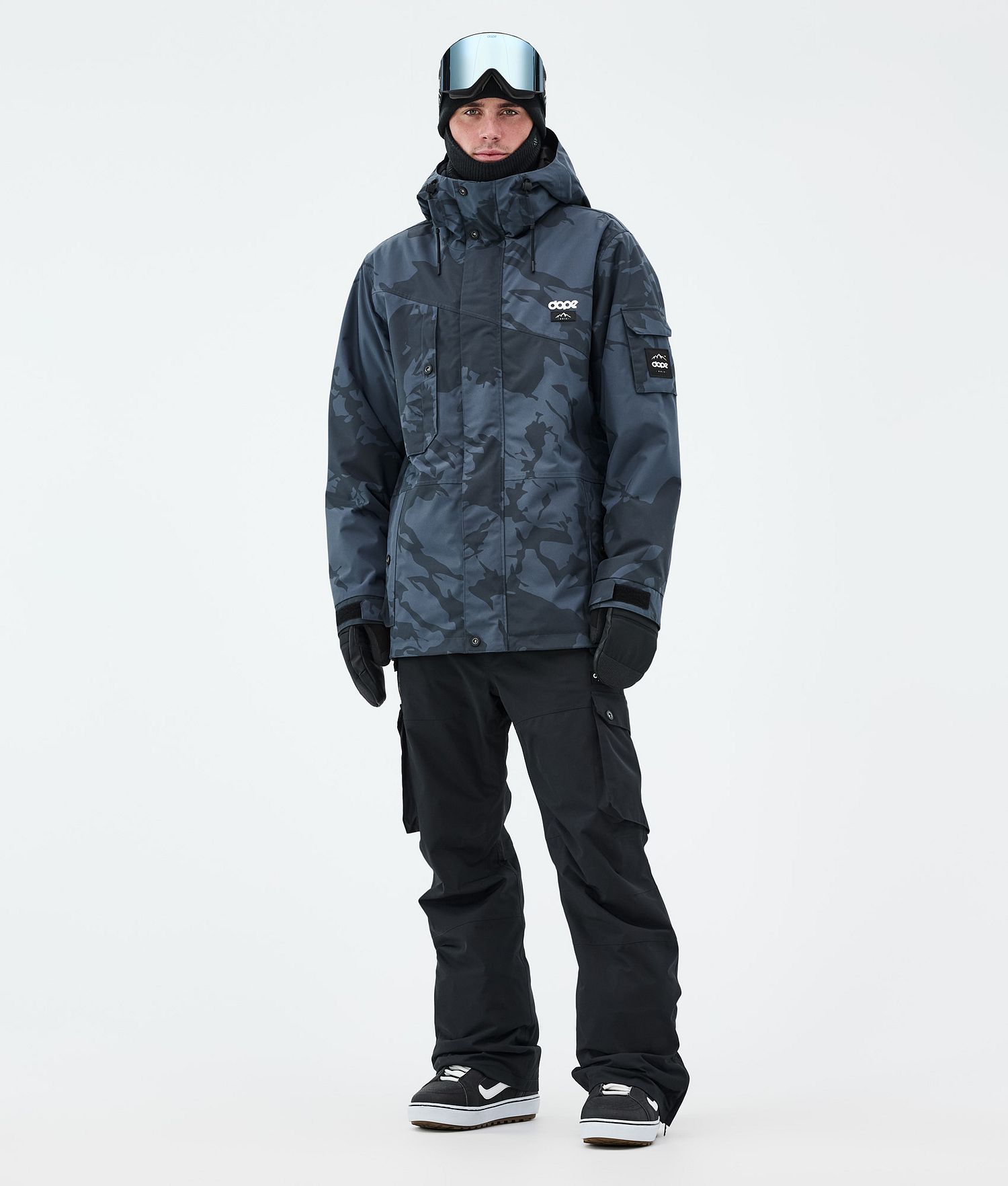 Dope Adept Veste de Snowboard Homme Bleu Métallique Camo