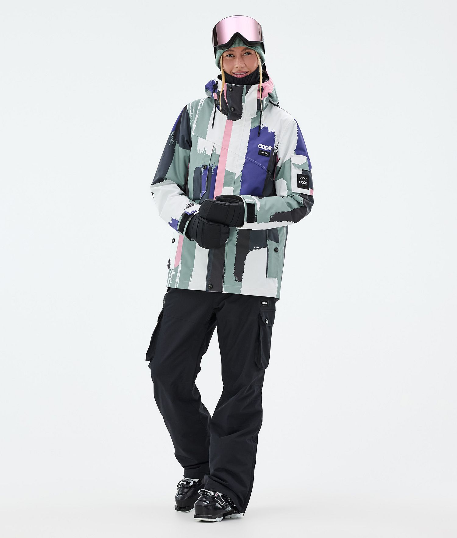 Ensemble de ski Dope Adept W pour femme, couleur négligé/noir