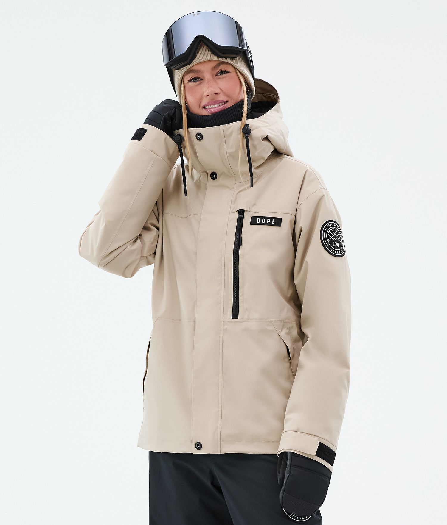 Dope Blizzard W Full Zip Snowboard Jacket Femme Sable