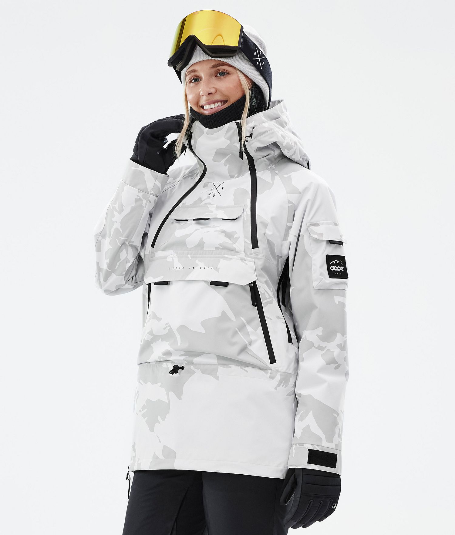 Dope Akin W Snowboard Jacket Femme Gris Camo
