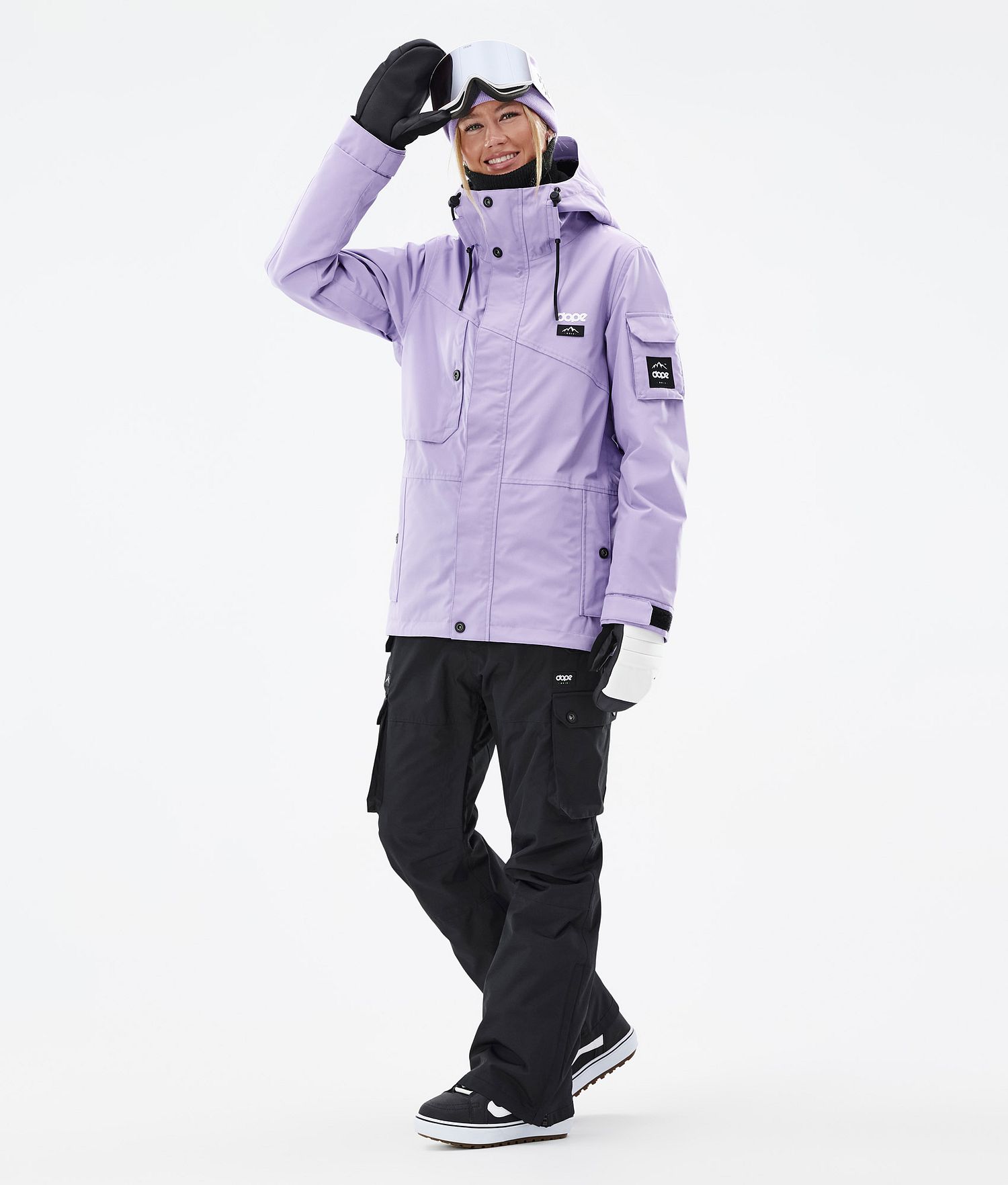 Ensemble de snowboard Dope Adept W pour femme, couleur violet foncé/noir total