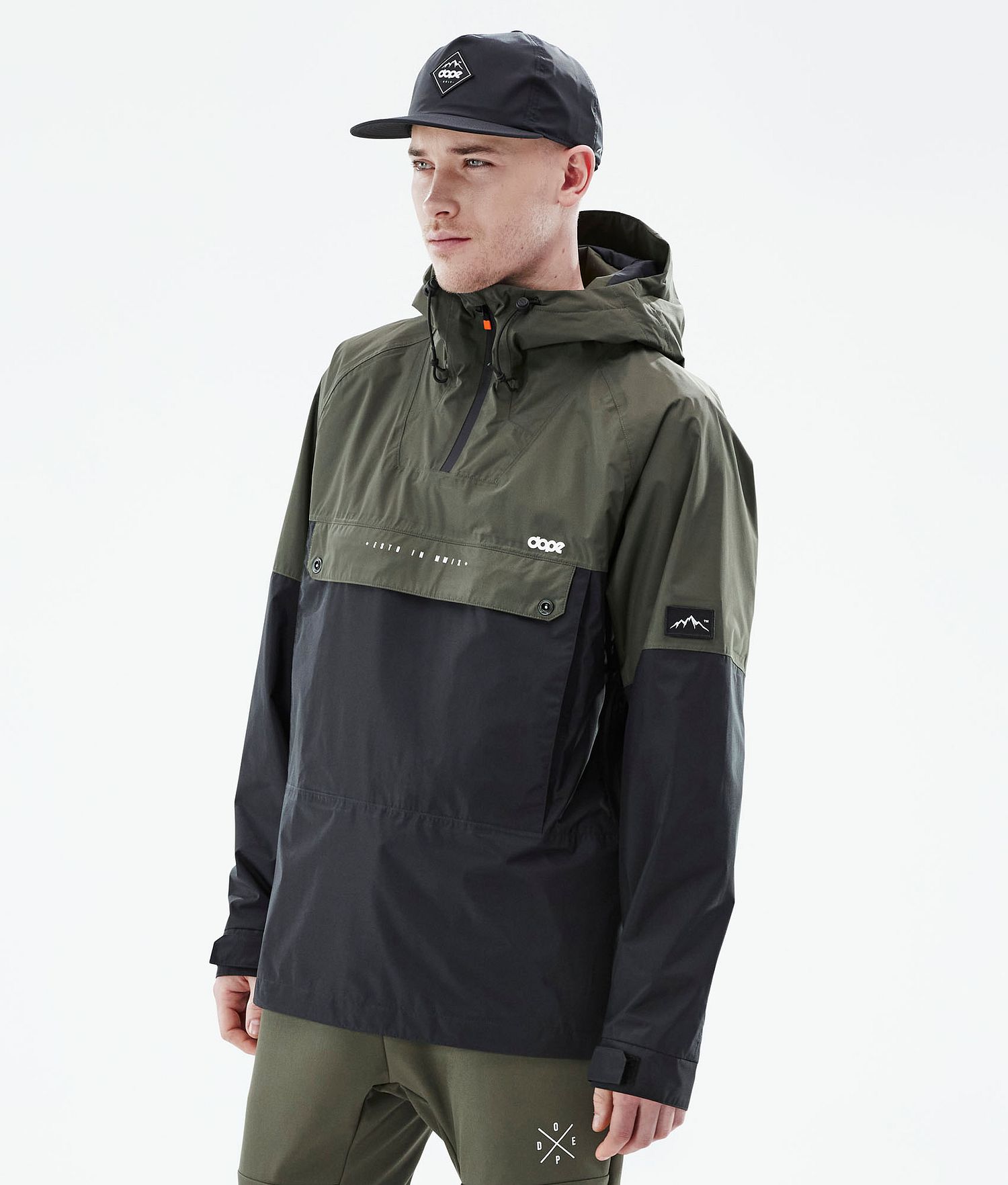 Dope Hiker Light - Veste Extérieure Homme Olive Vert/Noir