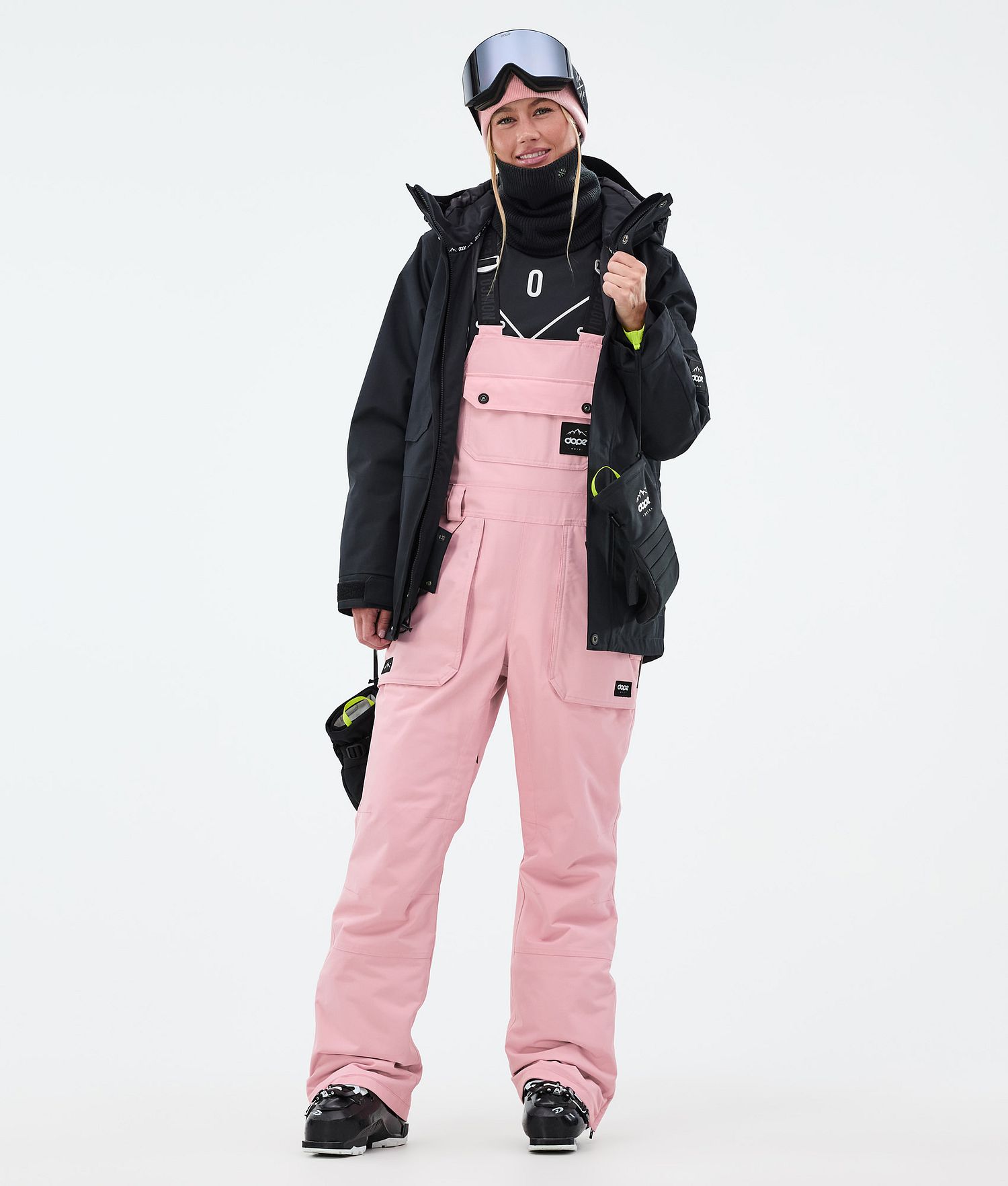 Pantalons de ski Dope Notorious B.I.B pour femmes, rose poudré doux