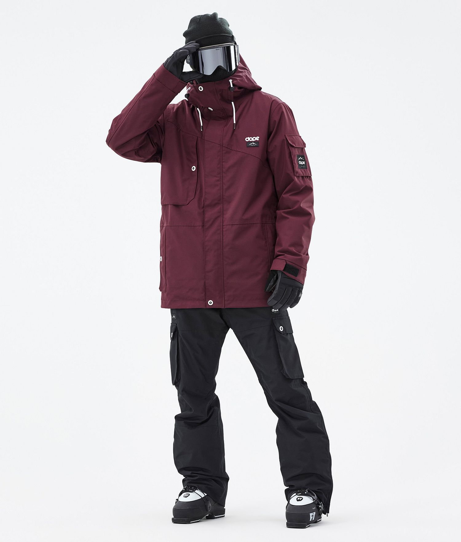 Combinaison de ski Dope Adept homme bordeaux/noir