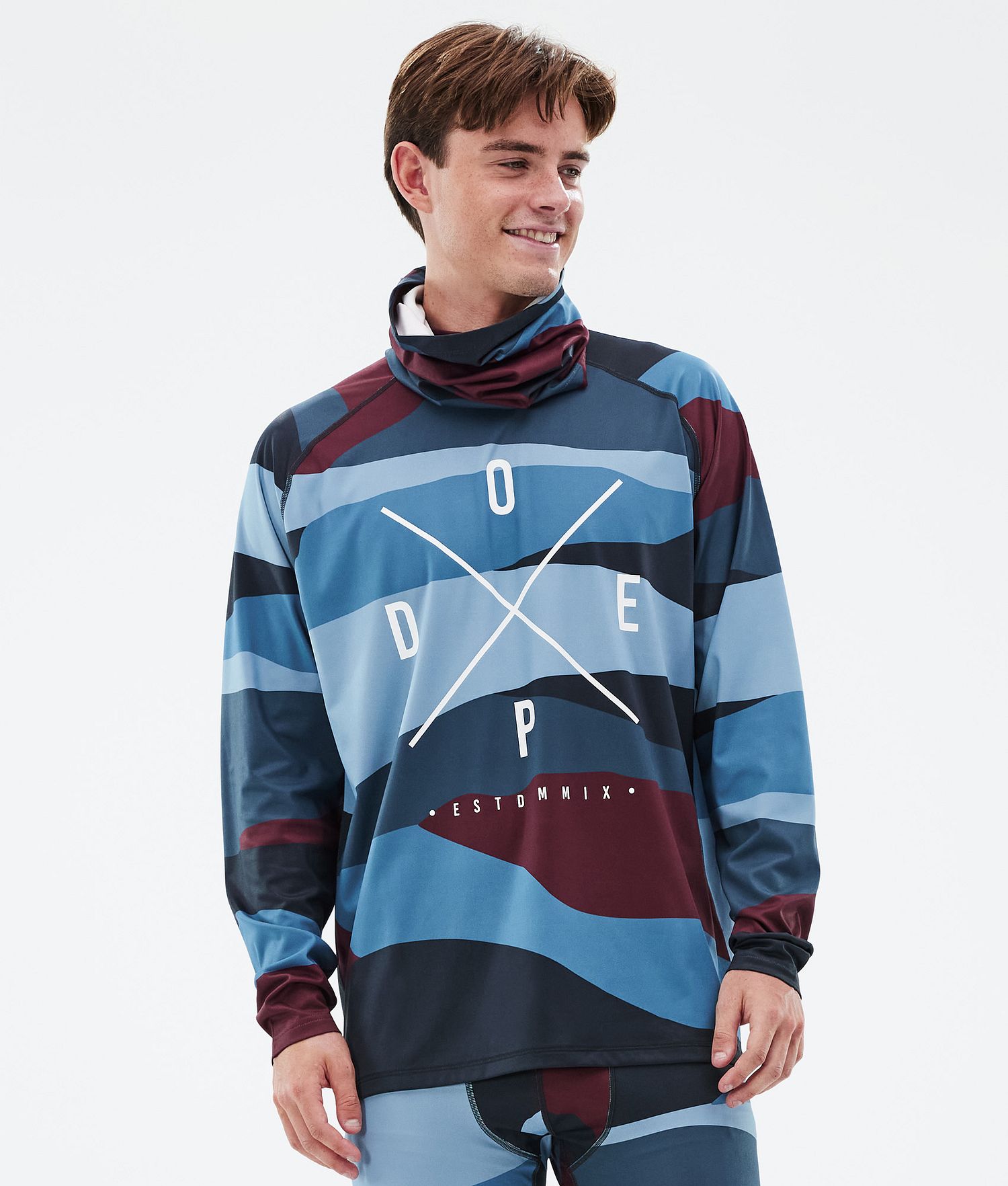 Dope Snuggle Base Layer Top Homme 2X-Up Shards Bleu Bordeau Dope Snuggle Base Layer Top Homme 2X-Up Shards Bleu Bordeau