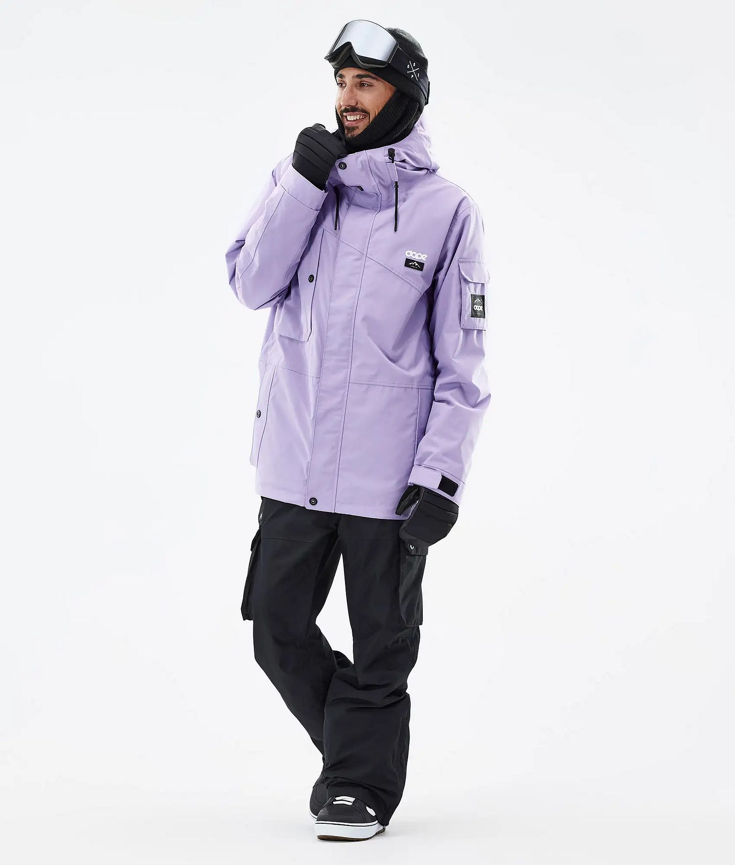 Ensemble de snowboard Dope Adept pour homme, couleur violette délavée/noir total