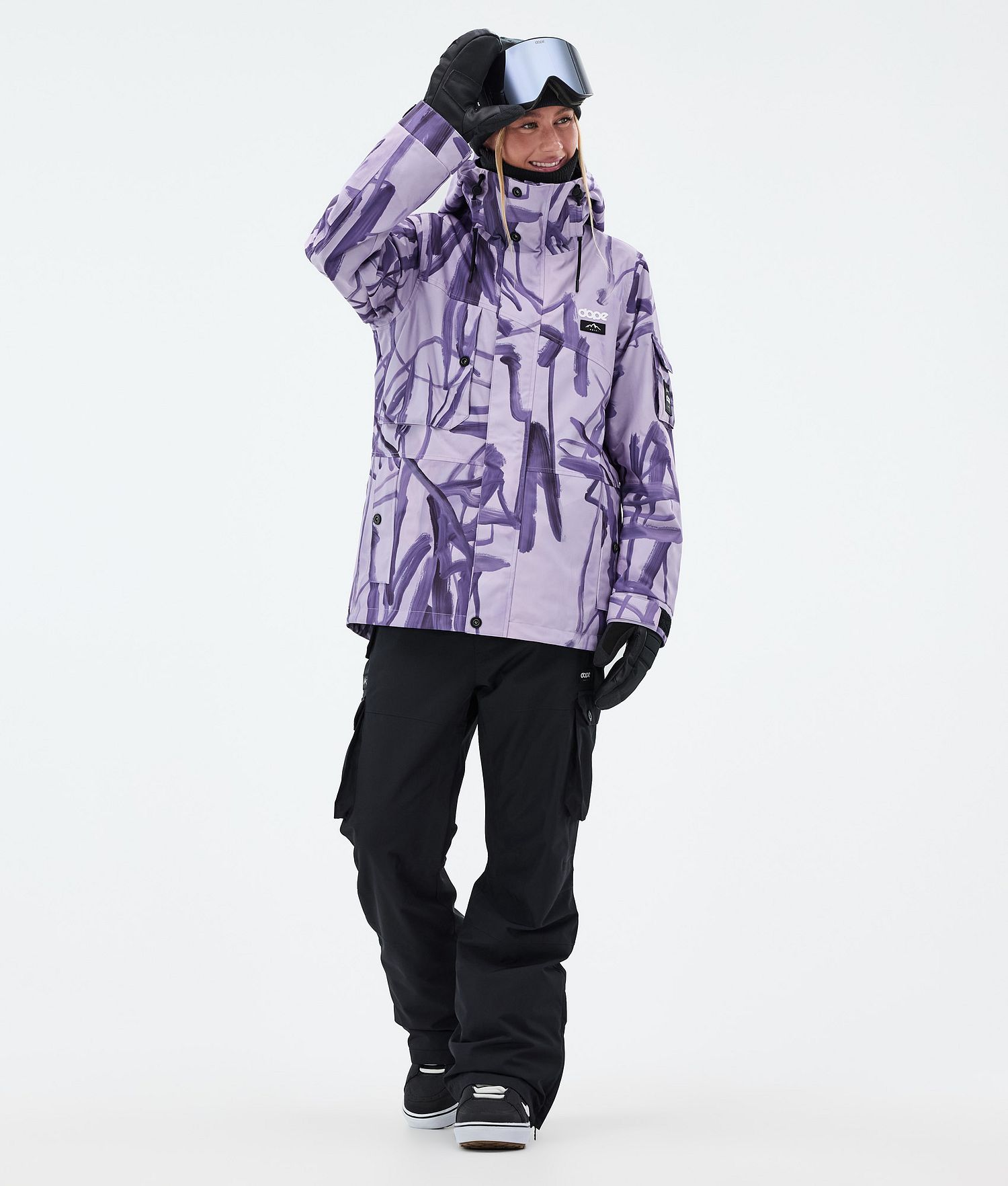 Dope Adept W Snowboard Jacket Femme Scribble Purple