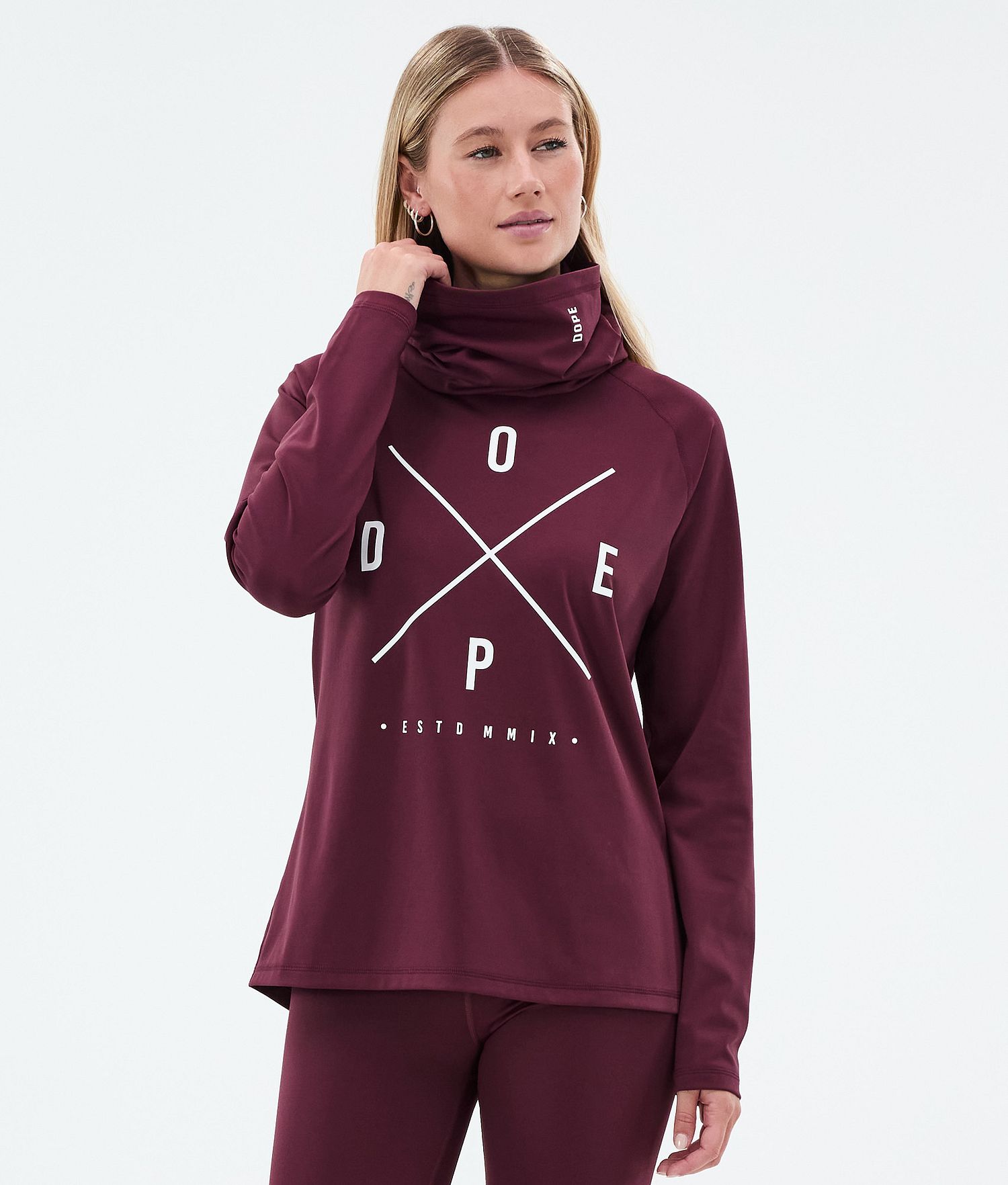 Dope Snuggle W Base Layer Top Femme 2X-Up Bourgogne