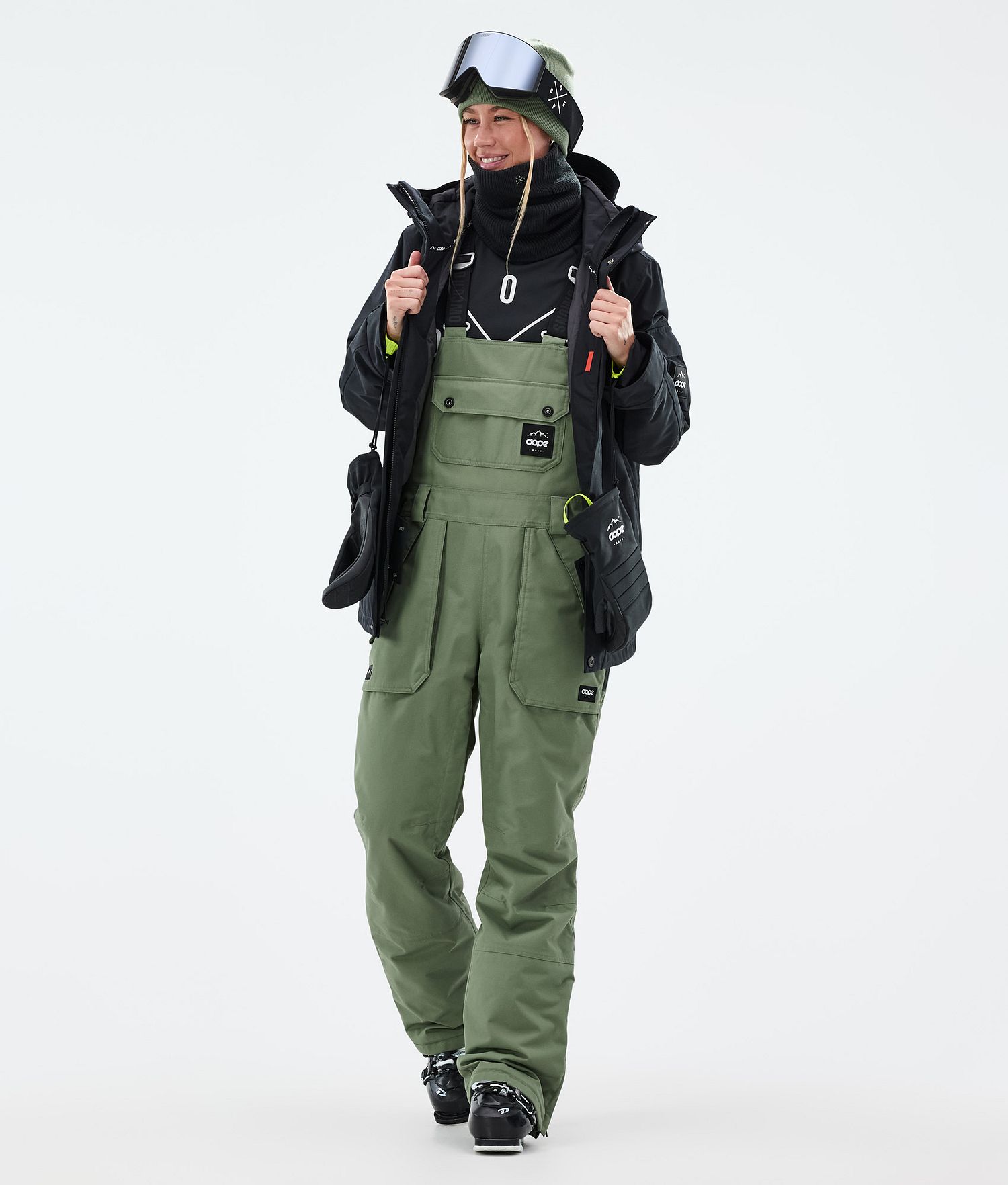 Pantalons de ski Dope Notorious B.I.B pour femmes, vert mousse