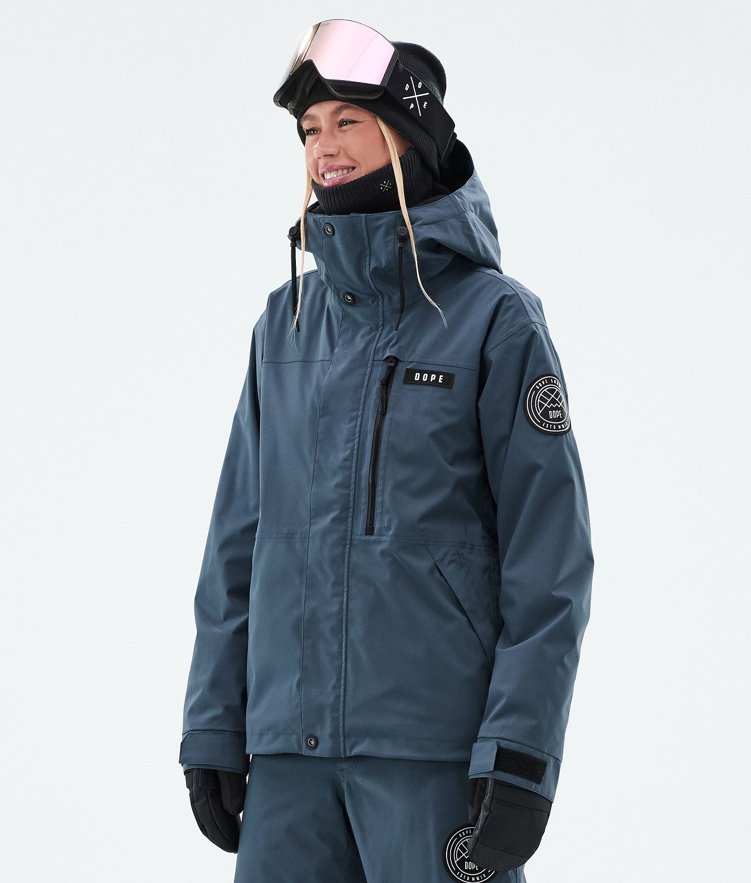 Dope Blizzard W Full Zip Ski Jacket Femme Bleu Métallique