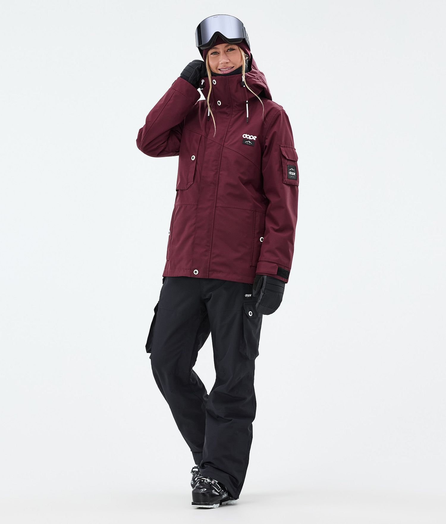 Dope Adept W Ski Jacket Femme Bourgogne