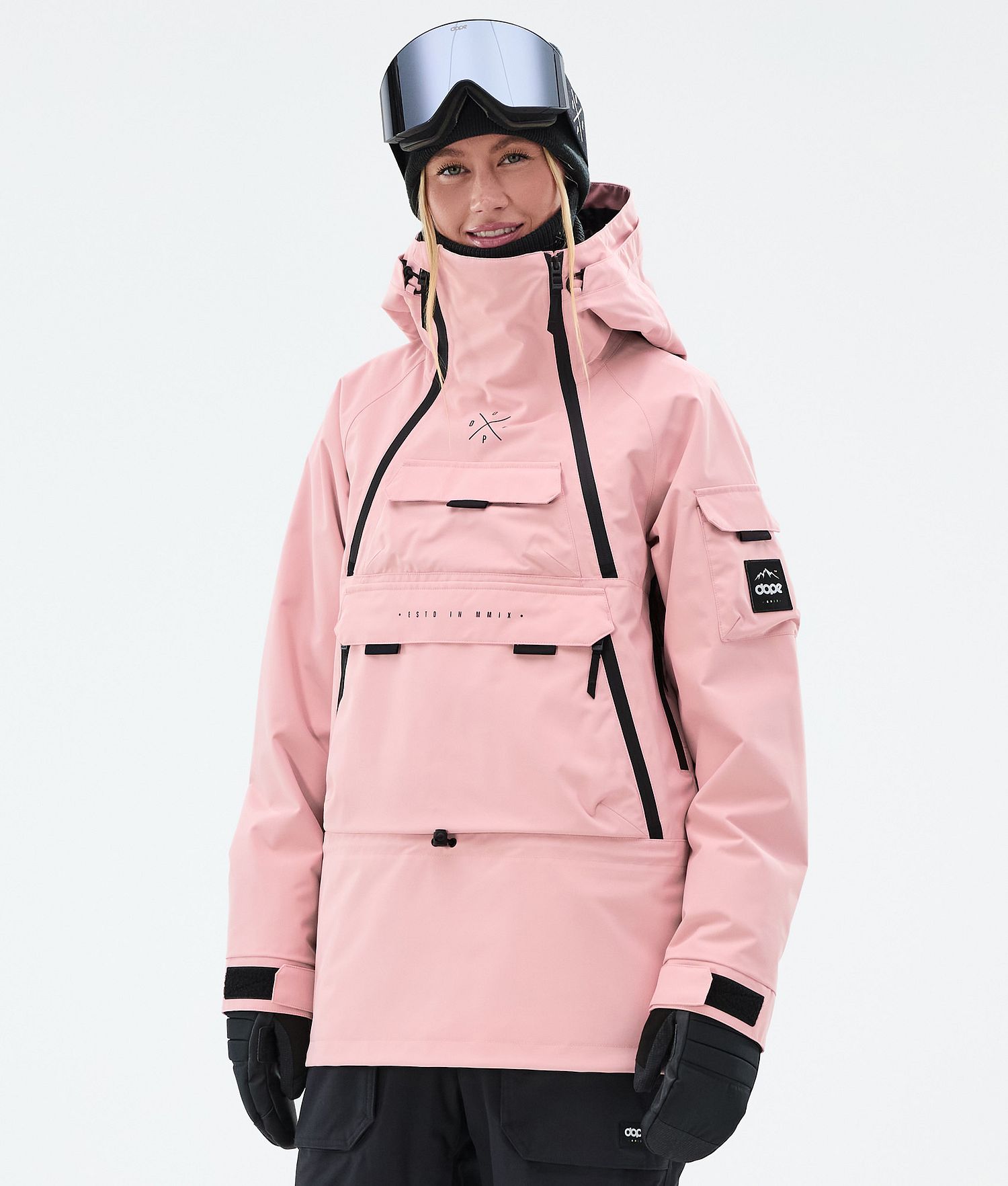 Dope Akin W Veste de Snowboard Femme Rose Pêche Doux