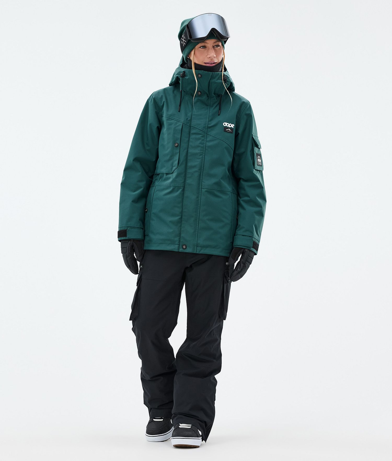 Dope Adept W Snowboard Jacket Femme Vert Bouteille