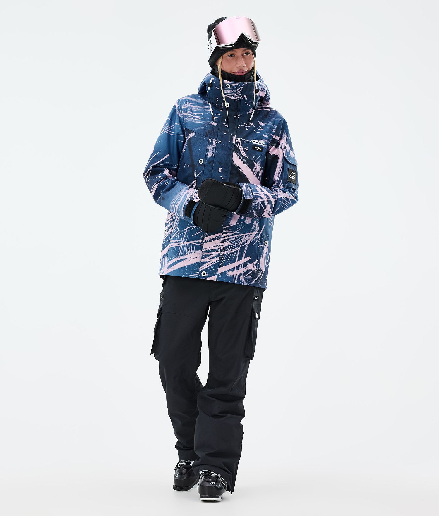 Ensemble de ski Dope Adept W pour femme, carvings rose/noir