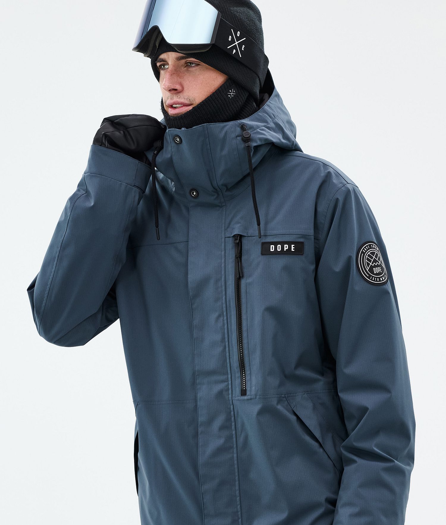 Dope Blizzard Veste de Snowboard Homme À Fermeture Éclair Intégrale Bleu Métallique