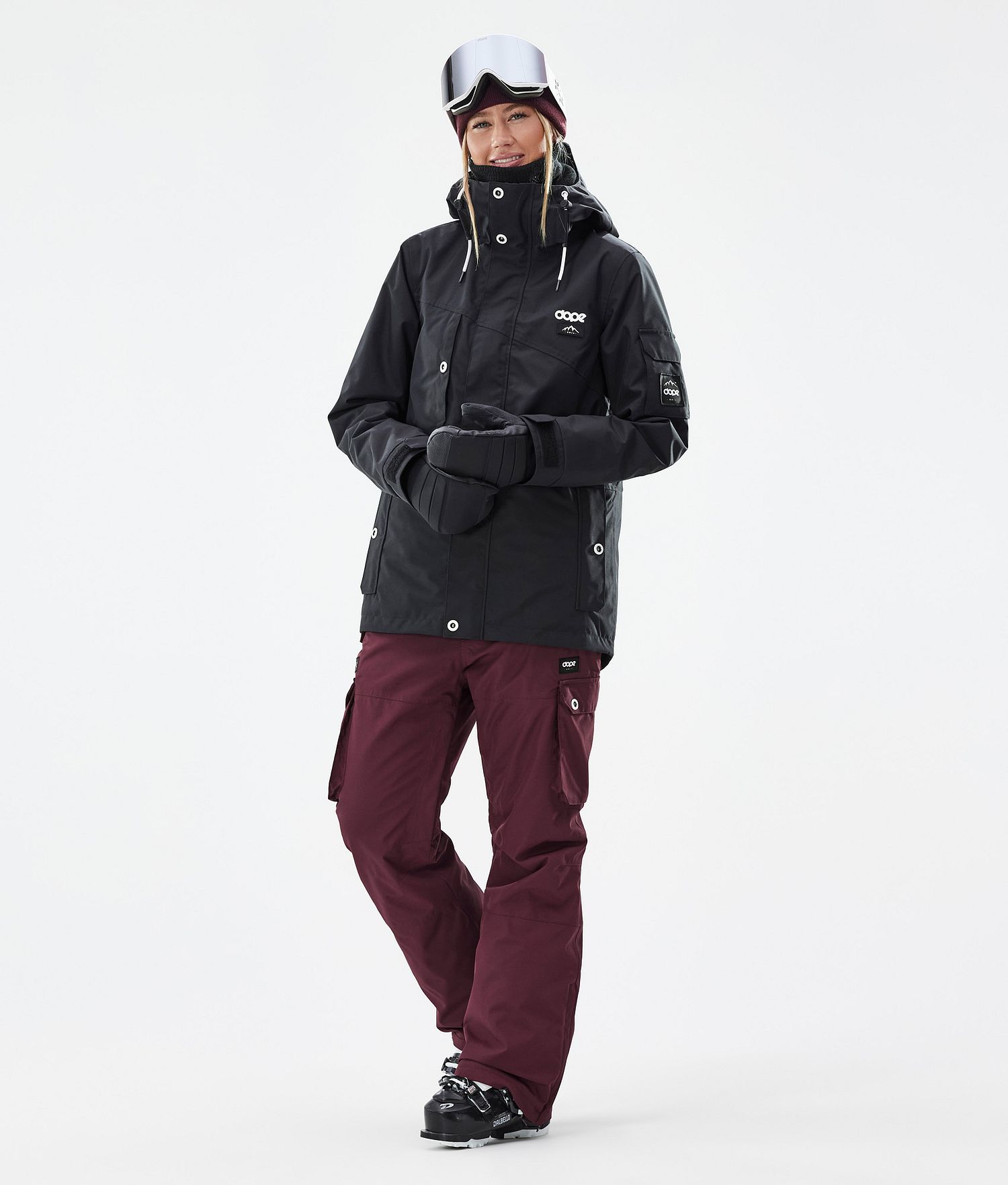 Pantalons de ski Dope Iconic W Femme Bourgogne