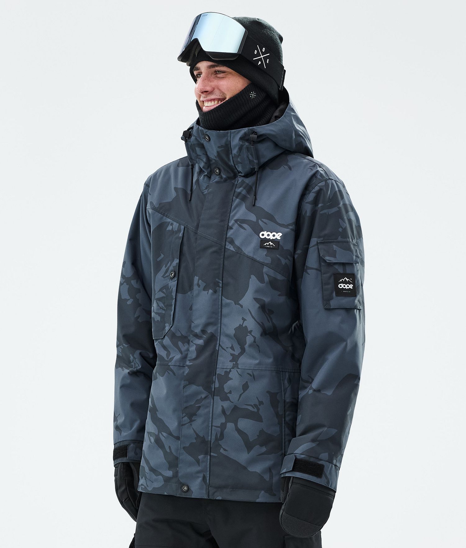Dope Adept Ski Jacket Homme Camo Bleu Métallique