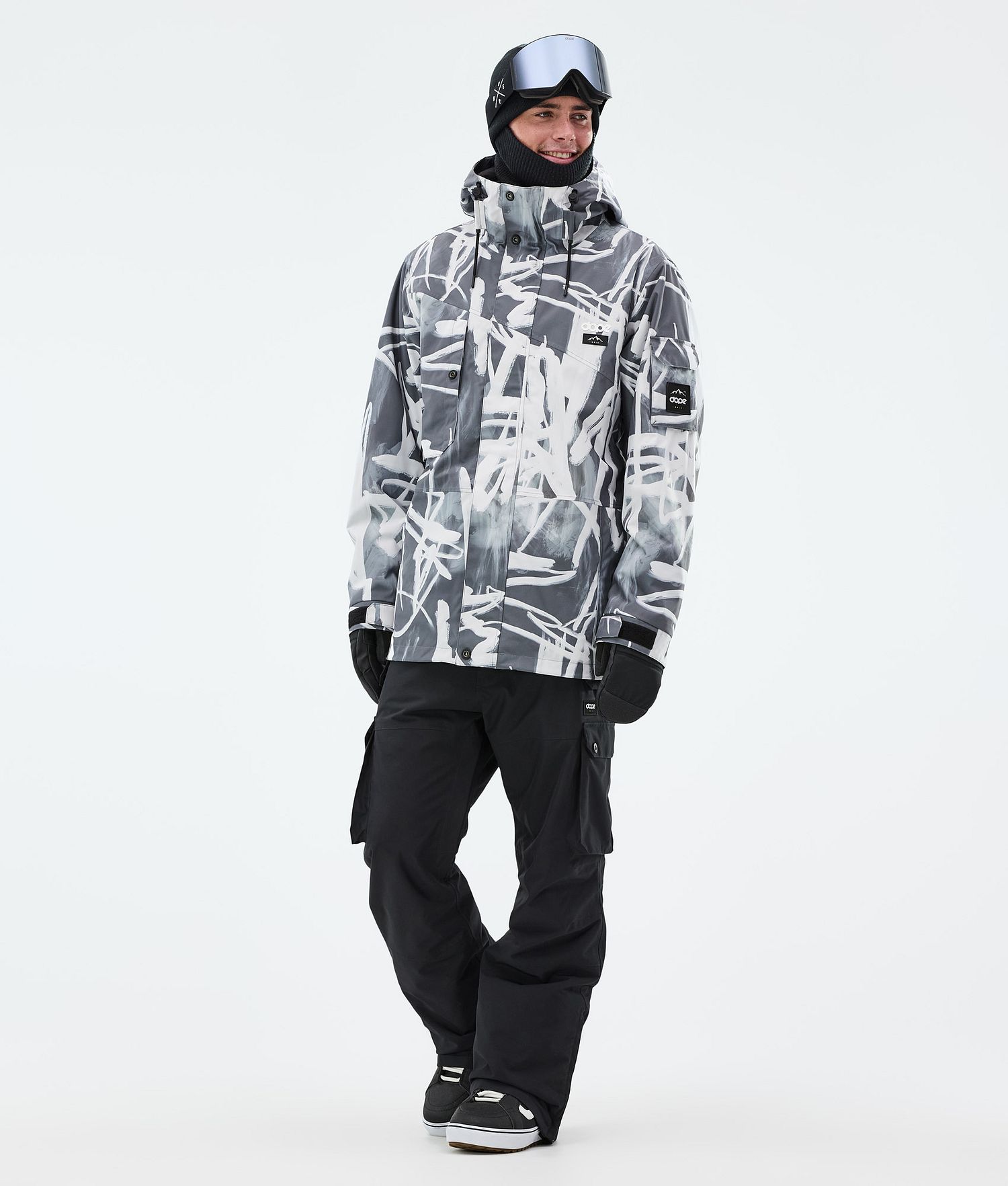 Dope Adept Snowboard Jacket Homme Scribble Black