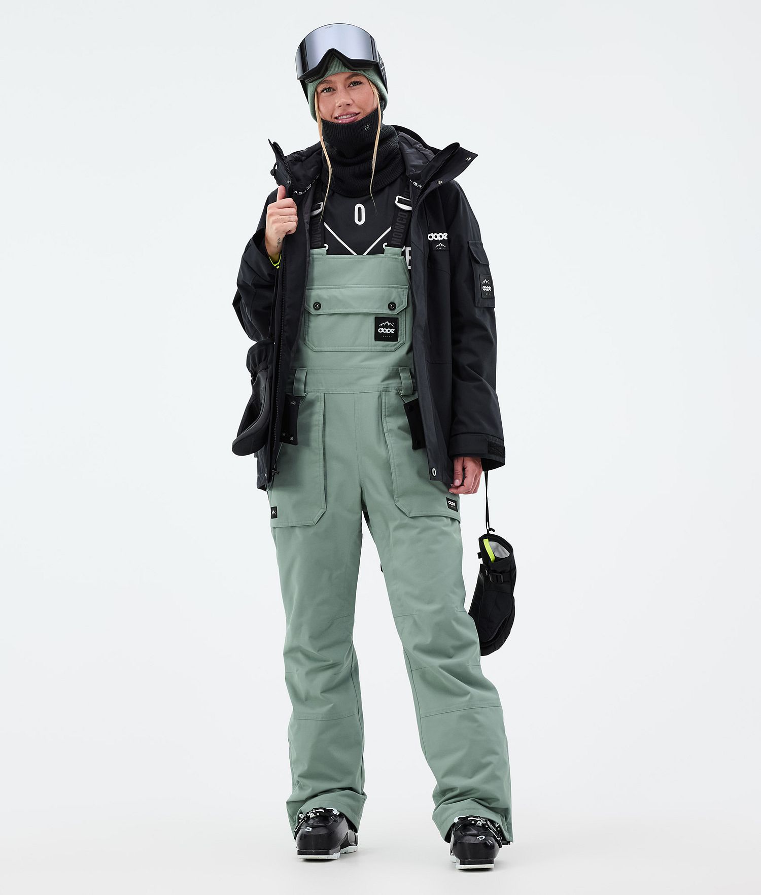 Pantalons de ski Dope Notorious B.I.B pour femmes, vert délavé