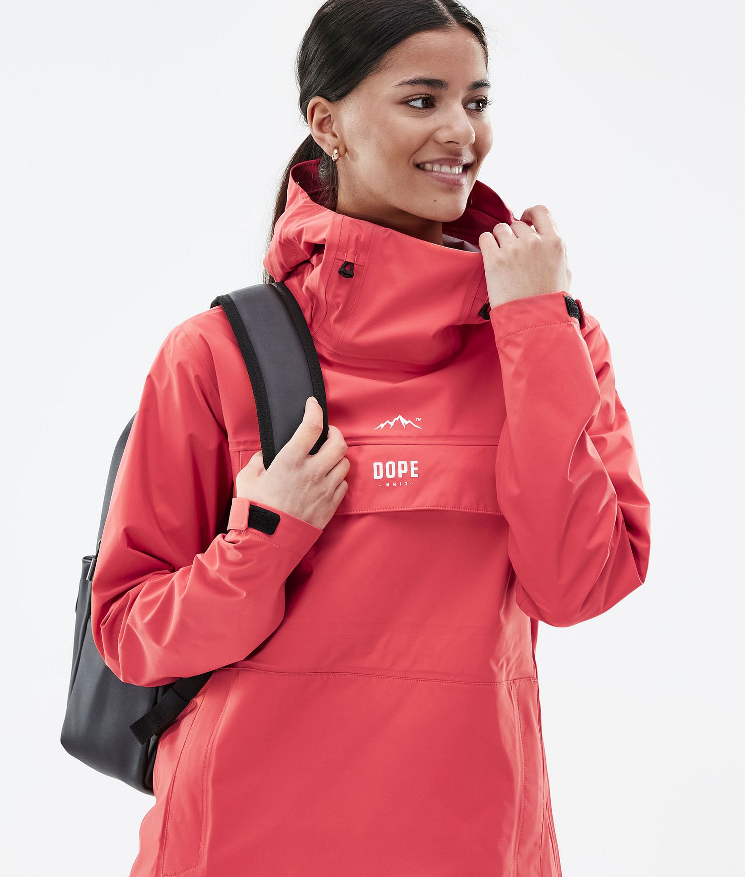 Dope Downpour W Rain Jacket Femme Corail