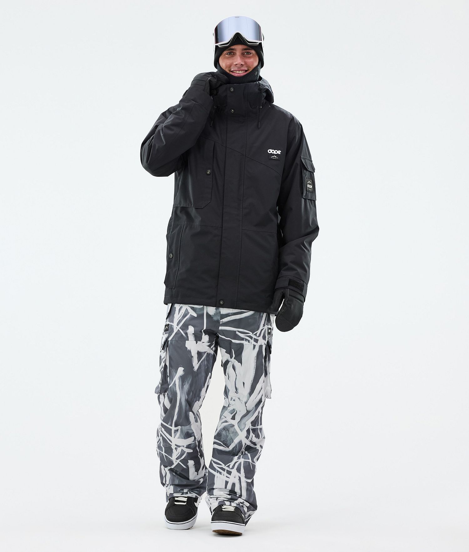 Pantalons de snowboard Iconic Dope Homme Scribble Black