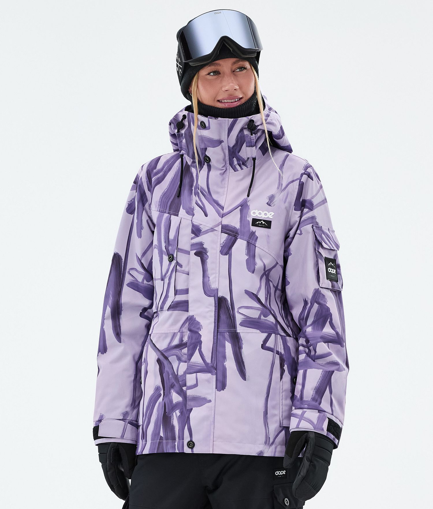 Dope Adept W Snowboard Jacket Femme Scribble Purple