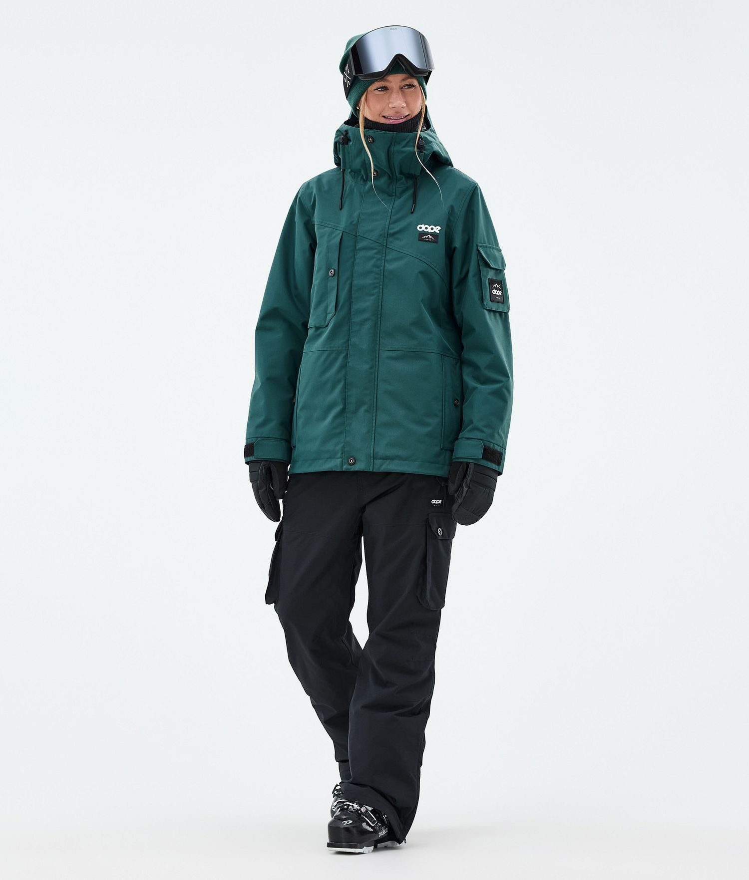 Dope Adept W Ski Jacket Femme Vert Bouteille