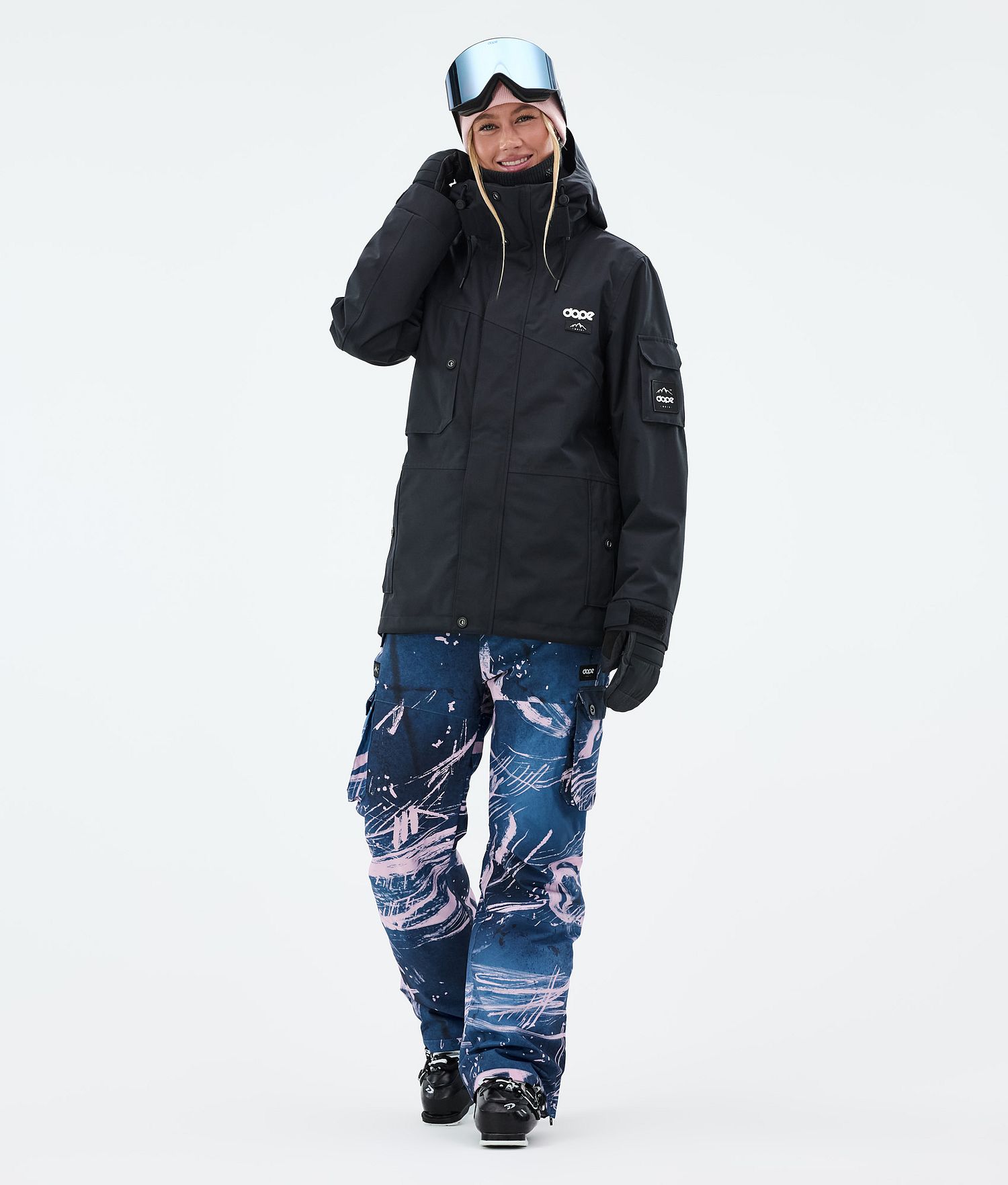 Pantalons de ski Dope Iconic W Femmes Carvings Pink