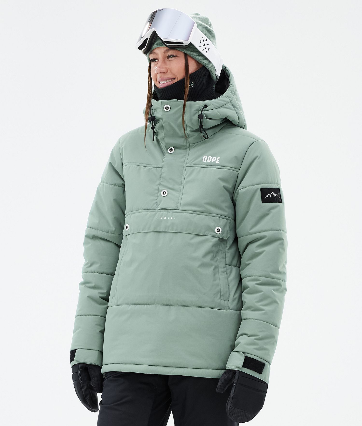 Dope Puffer W Snowboard Jacket Femme Vert Foncé