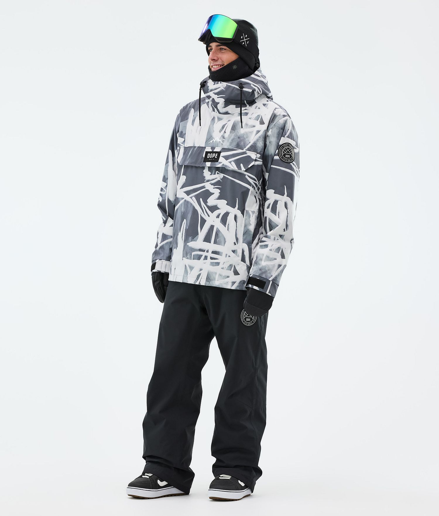 Dope Blizzard Veste de Snowboard Homme Scribble Noir