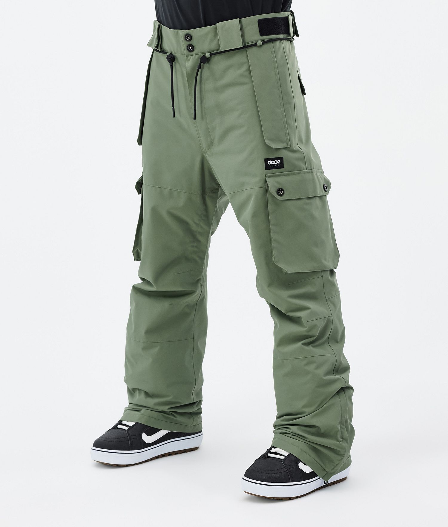 Pantalons de snowboard iconiques Dope pour homme, vert mousse