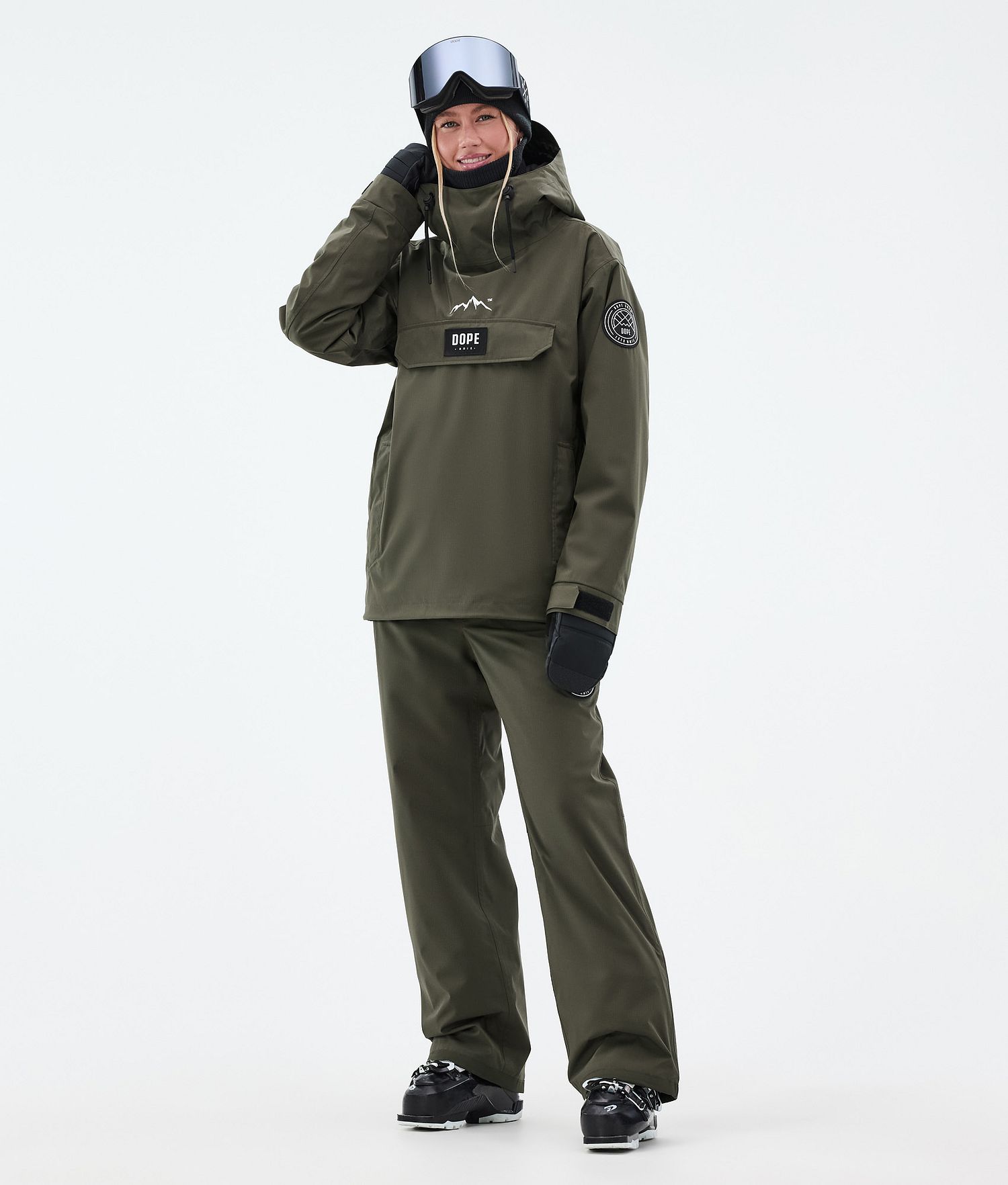 Pantalons de ski Dope Blizzard W Femme Olive Vert